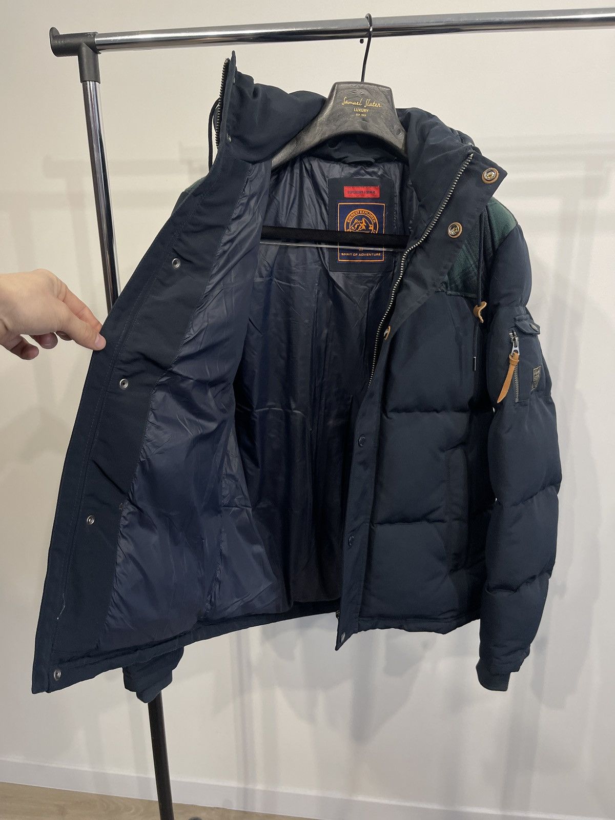 Superdry Superdry winter jacket blue with hooded S Size US S / EU 44-46 / 1 - 5 Thumbnail
