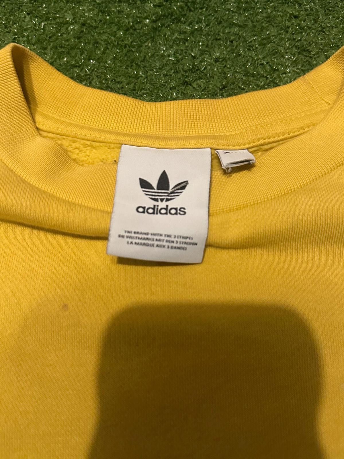 Adidas Adidas Yellow Kids' Sweatshirt with White Stripes Size US XS / EU 42 / 0 - 4 Thumbnail