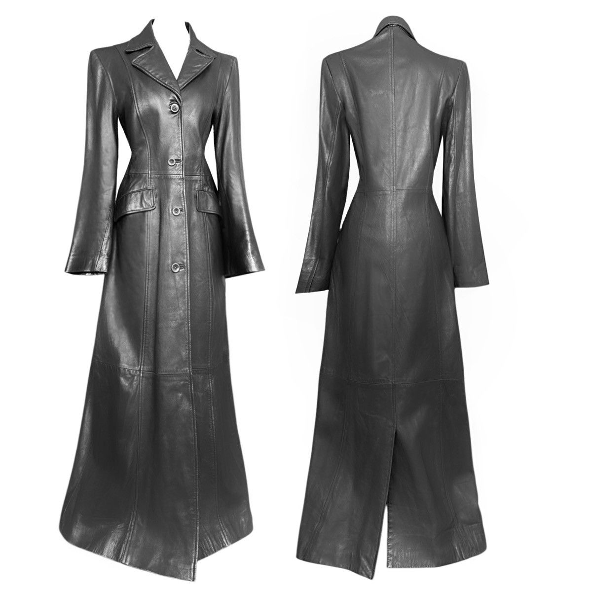 Vintage Iconic super long matrix leather coat Size M / US 6-8 / IT 42-44 - 1 Thumbnail