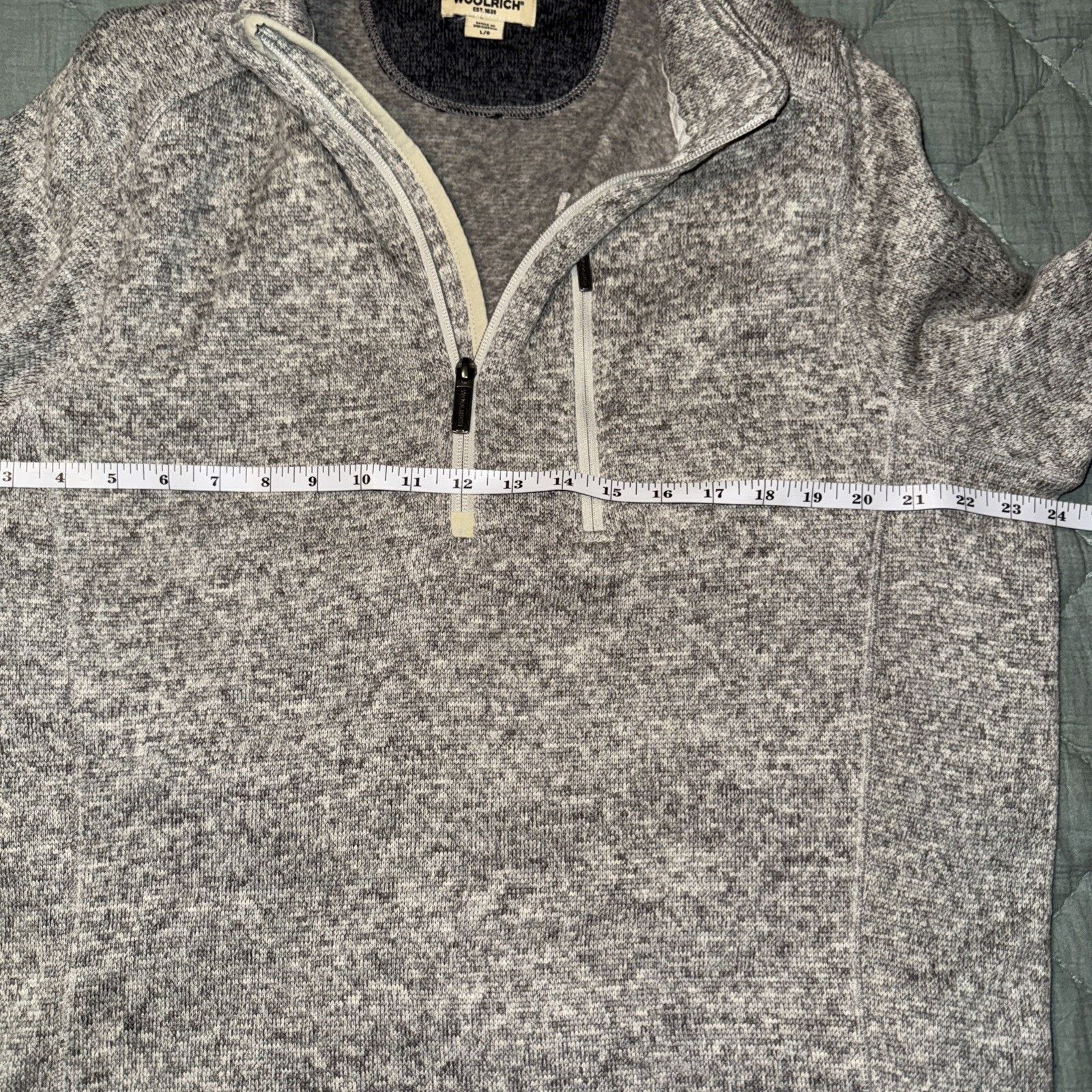 Woolrich Woolen Mills Woolrich Sweater Pullover Mens L Gray 1/4 Zip gorpcore Size US L / EU 52-54 / 3 - 6 Thumbnail