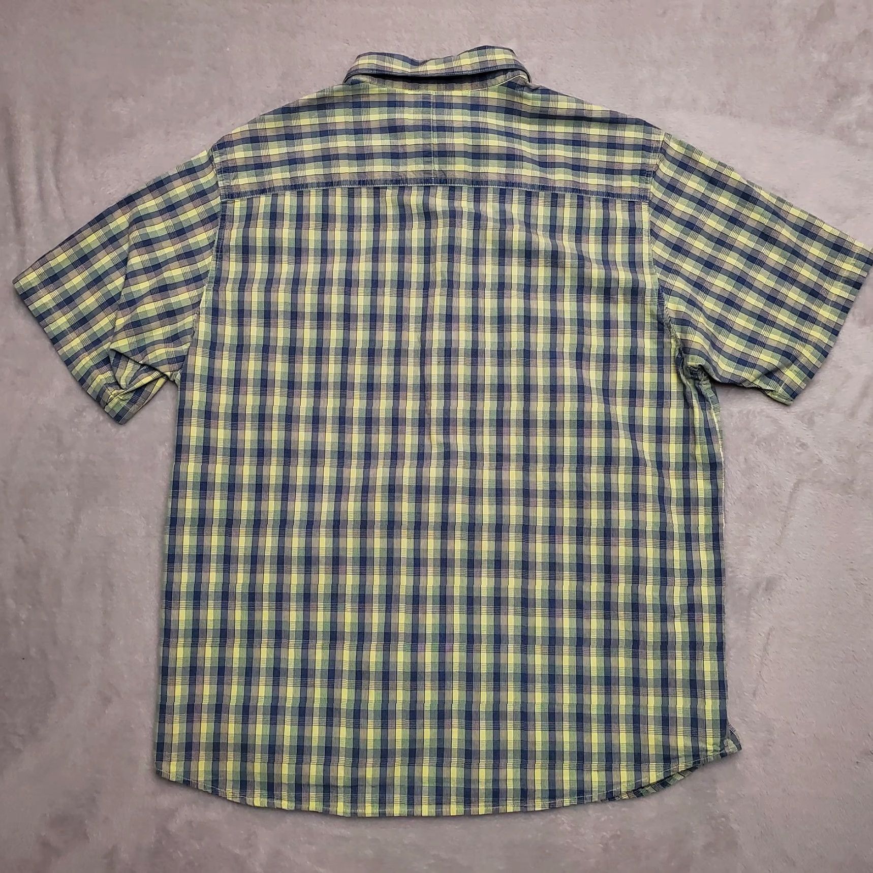 Vintage Columbia Shirt Mens Large Green Plaid Short Sleeve Cotton Hiking Outdoor Button-Up Size US L / EU 52-54 / 3 - 5 Thumbnail
