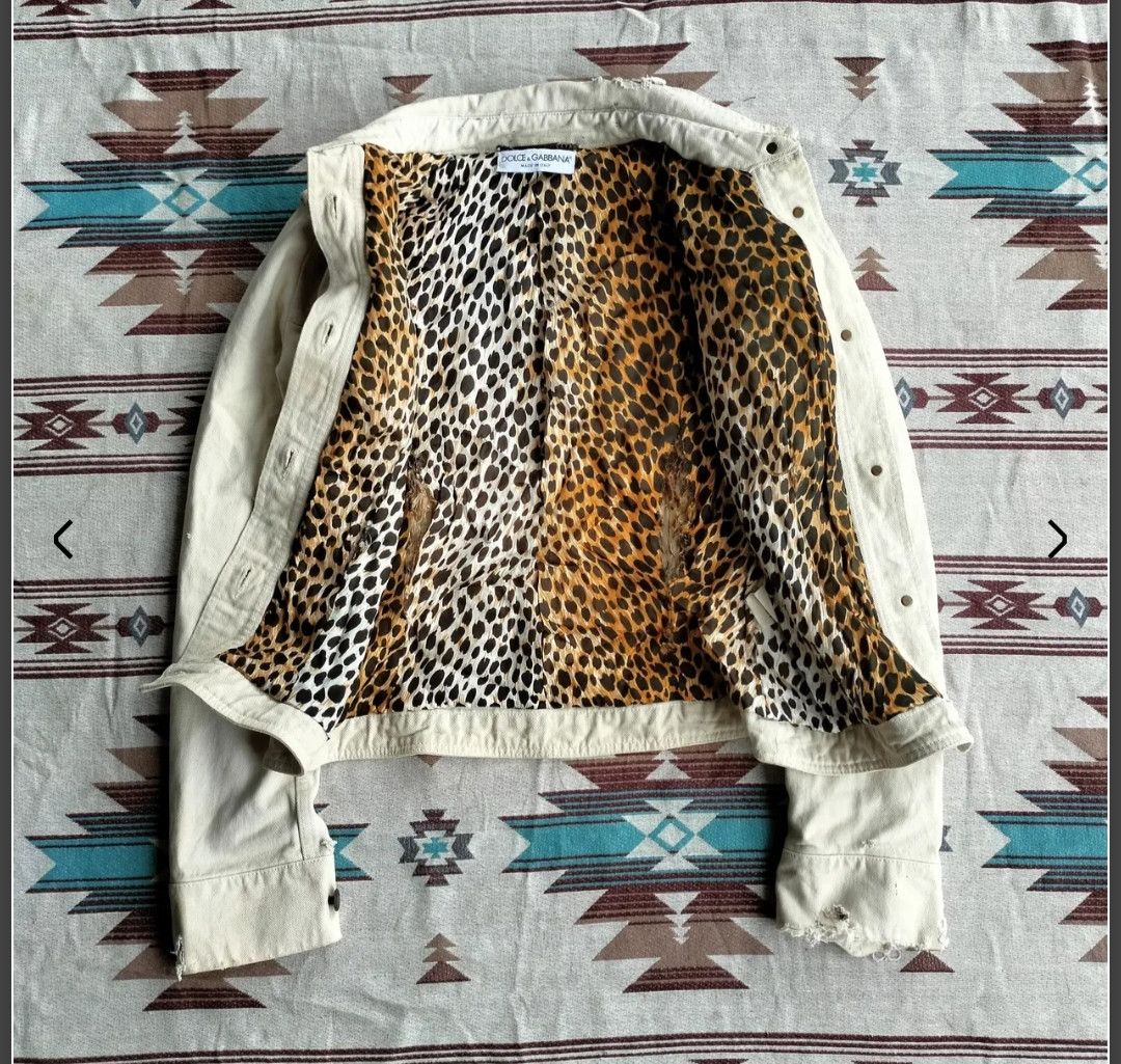 Dolce & Gabbana Dolce & Gabbana destroy leopard inner denim jacket Size XS / US 0-2 / IT 36-38 - 23 Thumbnail