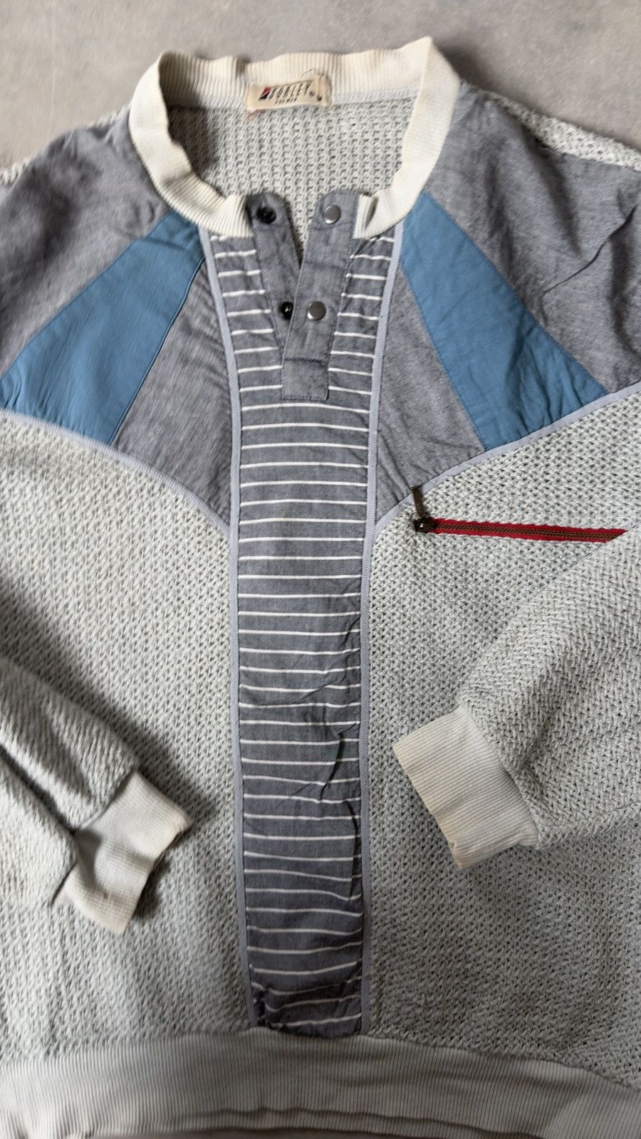 Japanese Brand VINTAGS S.O.R.L.E.Y KNIT BUTTON SWEATSHIRT Size US S / EU 44-46 / 1 - 2 Thumbnail