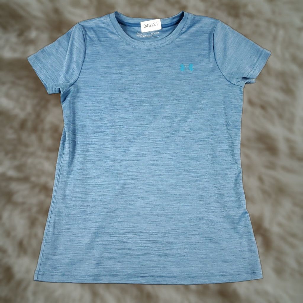 Under Armour Under Armour T Shirt Womens Size Small Blue Casual Short Sleeve Size S / US 4 / IT 40 - 1 Thumbnail