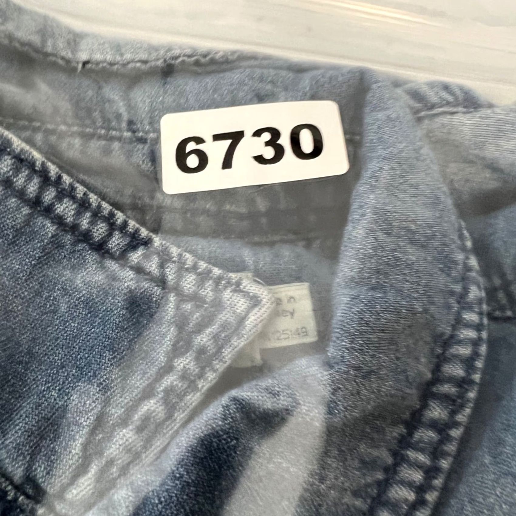 Topman Topman Mens Size Medium Blue Denim Button-Up Shirt Long Sleeve Regular Fit Casual with Pockets Size US M / EU 48-50 / 2 - 7 Thumbnail