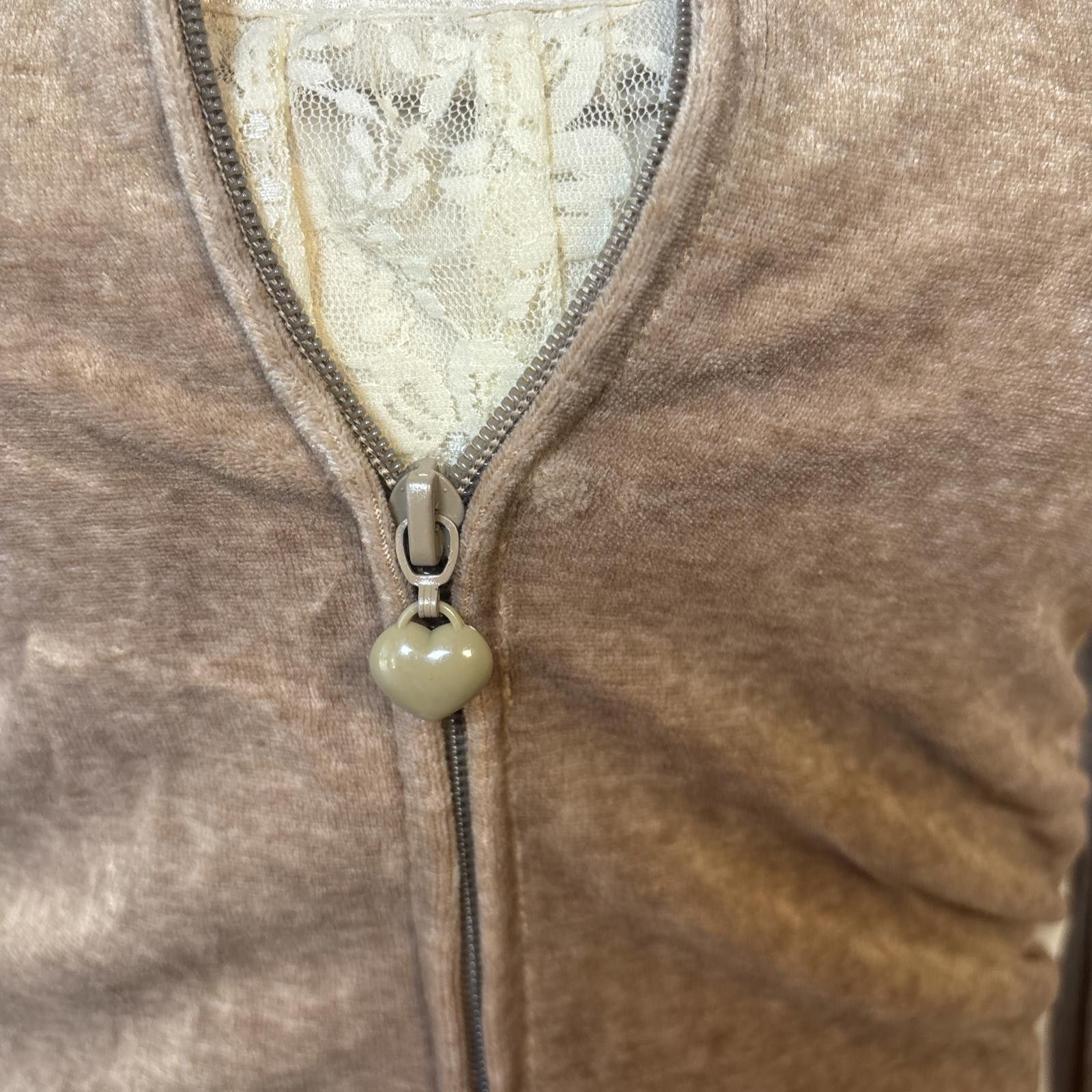 Other y2k 2000s fitted velour zip up with heart zip Size S / US 4 / IT 40 - 4 Thumbnail