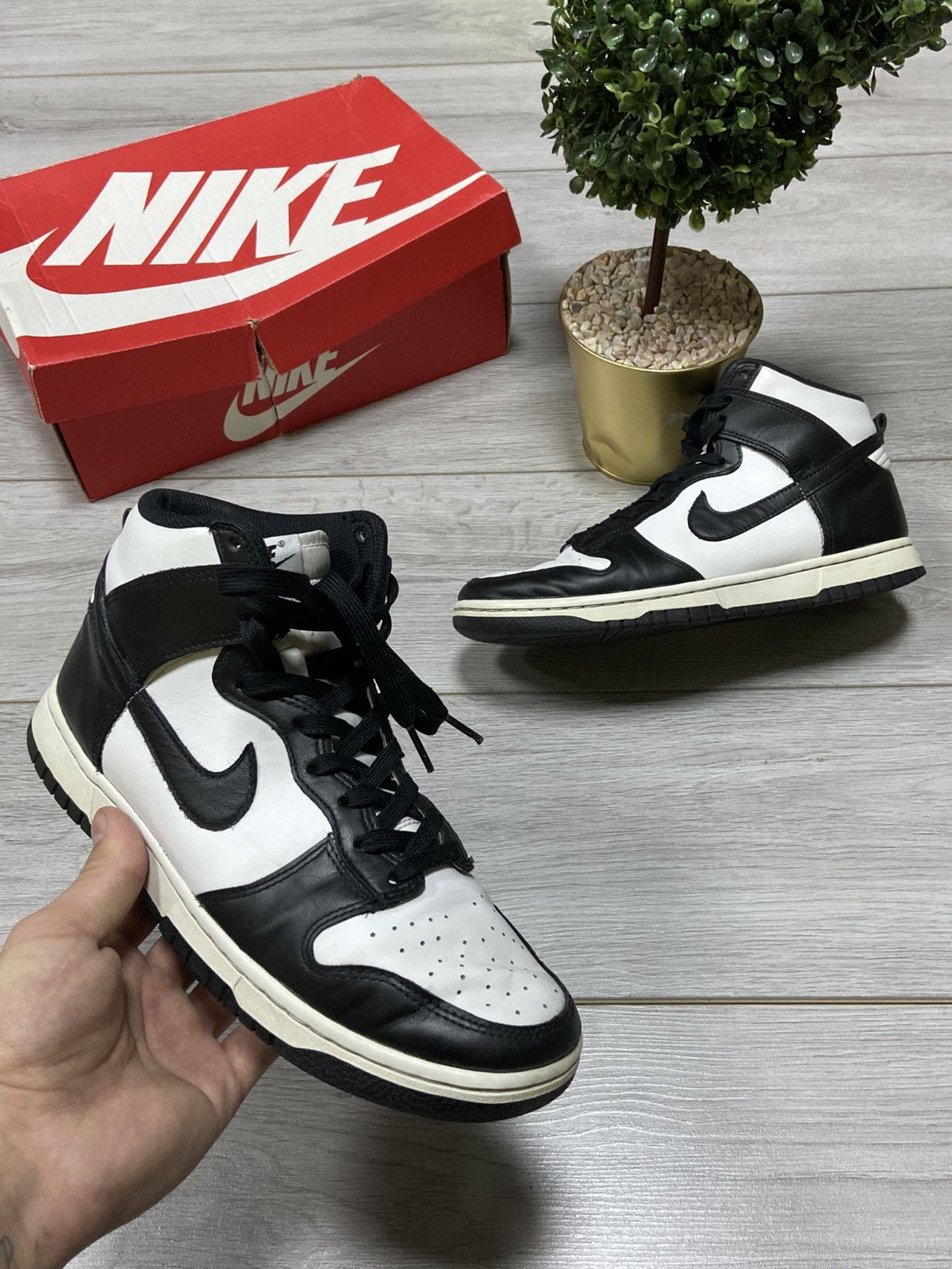 Nike Nike dunk retro black white high with box Size US 8.5 / EU 41-42 - 1 Thumbnail