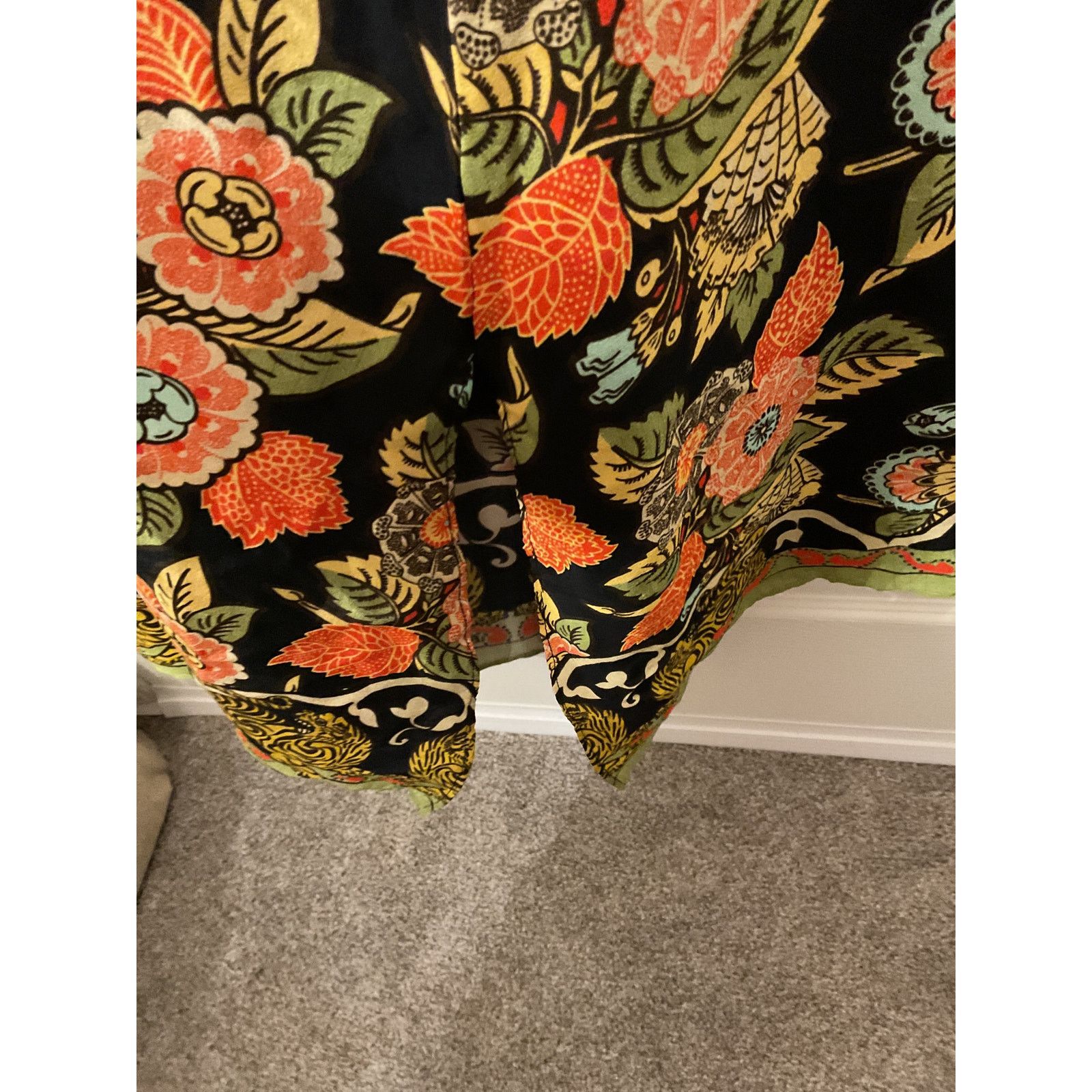 RHODE Rhode Resort 100% Silk Orange Floral Maxi Kaftan Dress, M Size M / US 6-8 / IT 42-44 - 9 Thumbnail