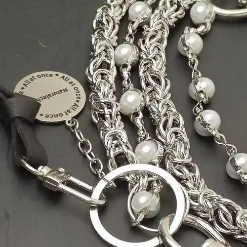 Japanese Brand 2 Layer Natural Echo Pearled Wallet Chain Size ONE SIZE - 5 Thumbnail