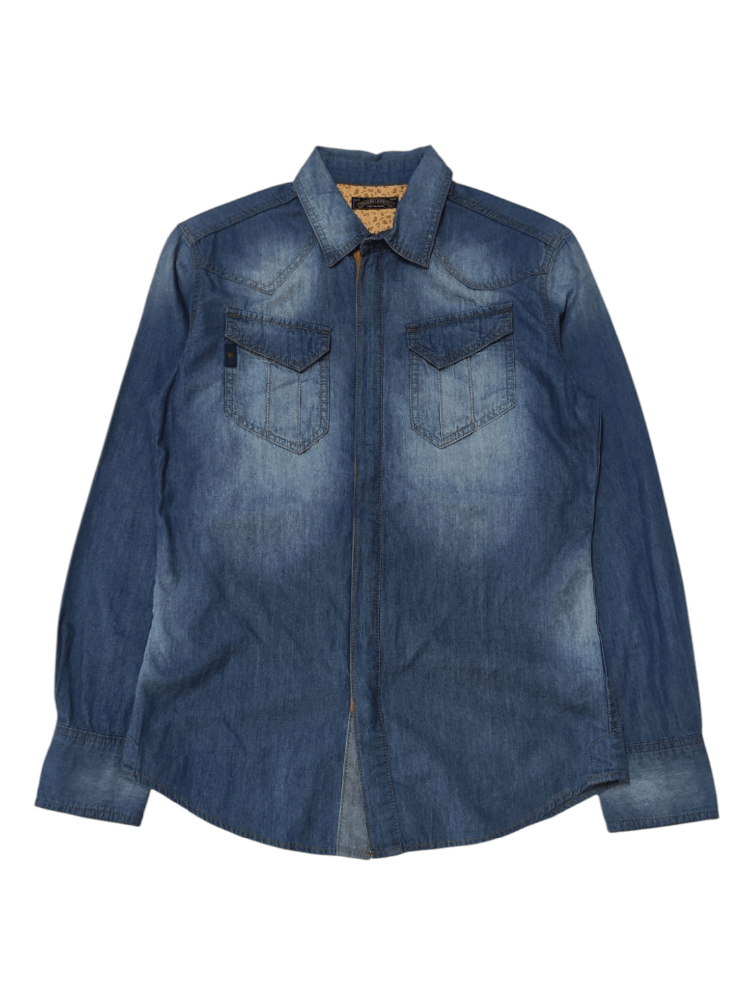 20471120 × If Six Was Nine 291295=HOMME Zip-Up Denim Shirt Size M / US 6-8 / IT 42-44 - 1 Thumbnail