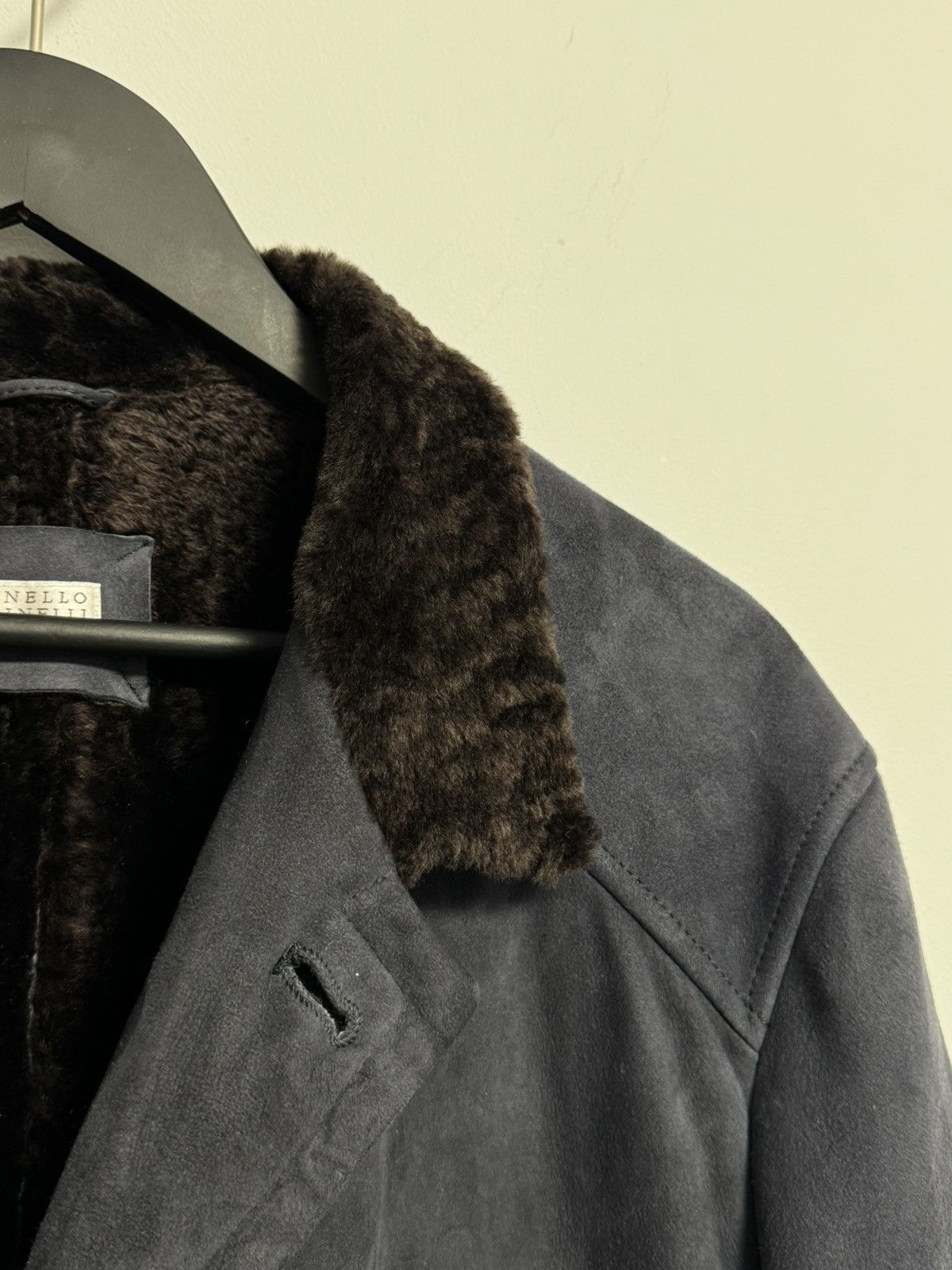 Brunello Cucinelli Brunello Cucinelli Shearling Leather Biker Fur Heavy Coat Size US XXL / EU 58 / 5 - 9 Thumbnail