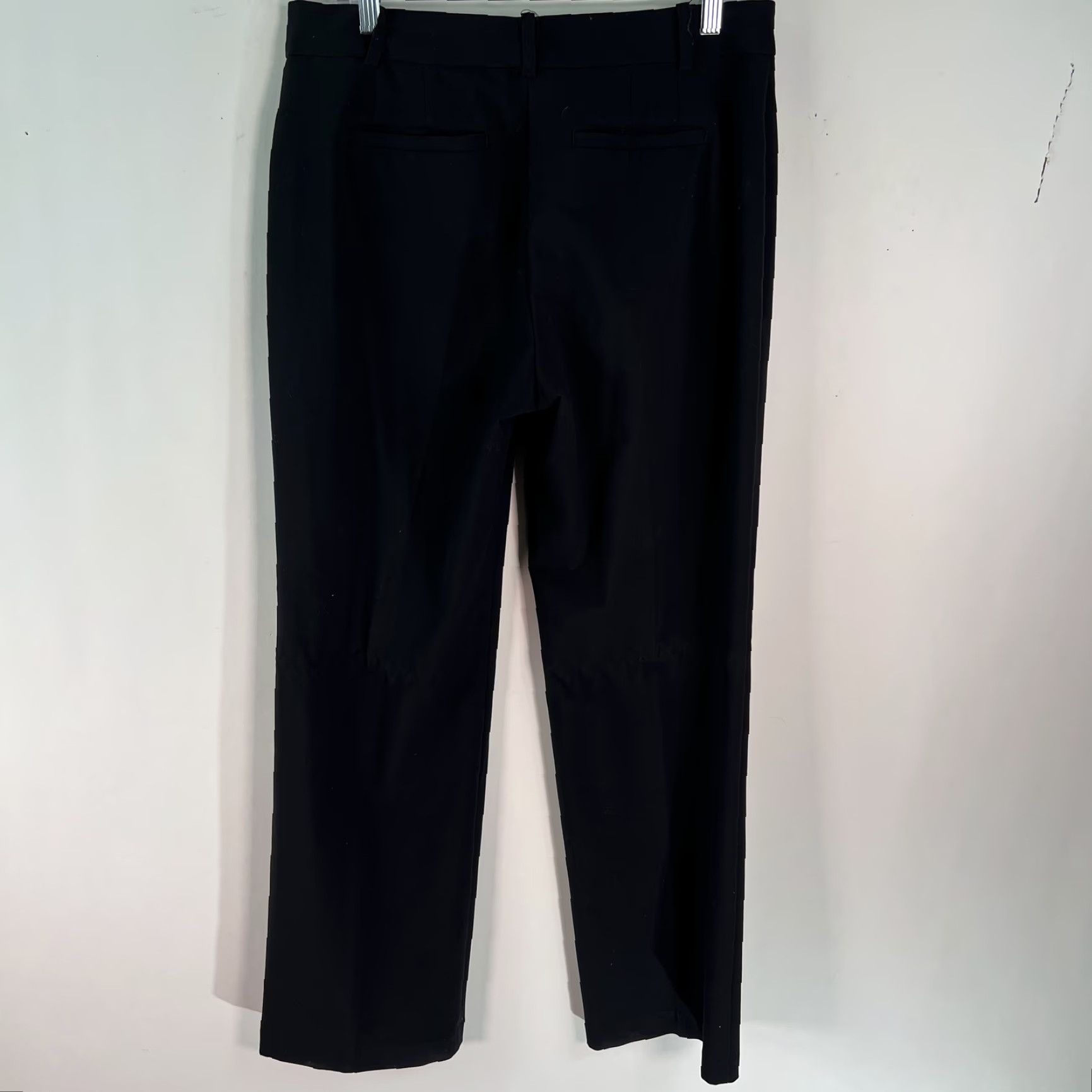 George George Womens Flat Front Low Rise Straight Leg Black Formal Dress Pants Size 8 Size 30" / US 8 / IT 44 - 2 Thumbnail