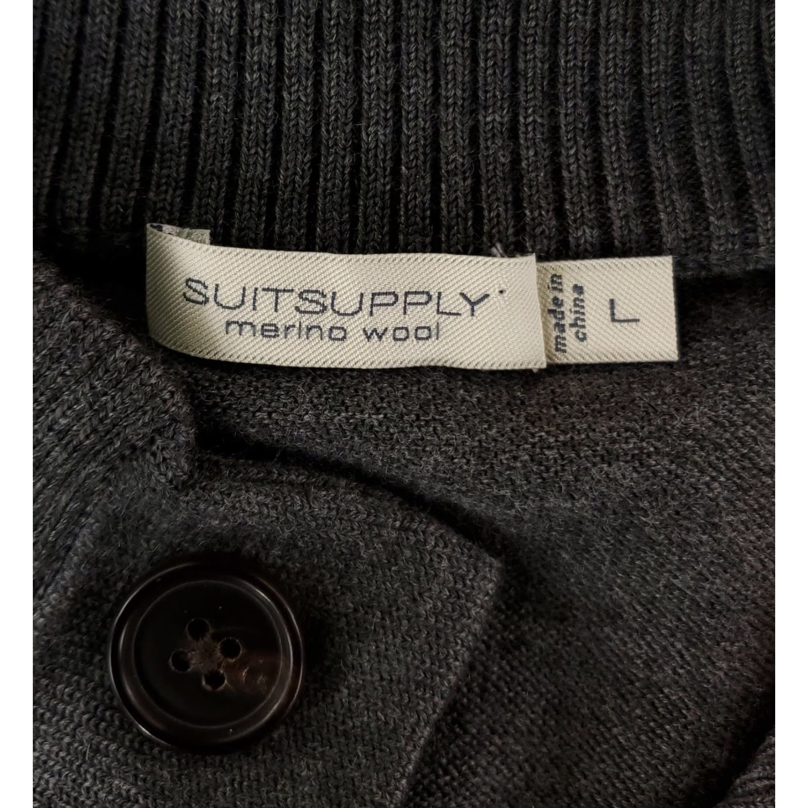 Suitsupply Suitsupply Cardigan Sweater Merino Wool Gray Long Sleeve Button Up Mens L Size US L / EU 52-54 / 3 - 3 Thumbnail