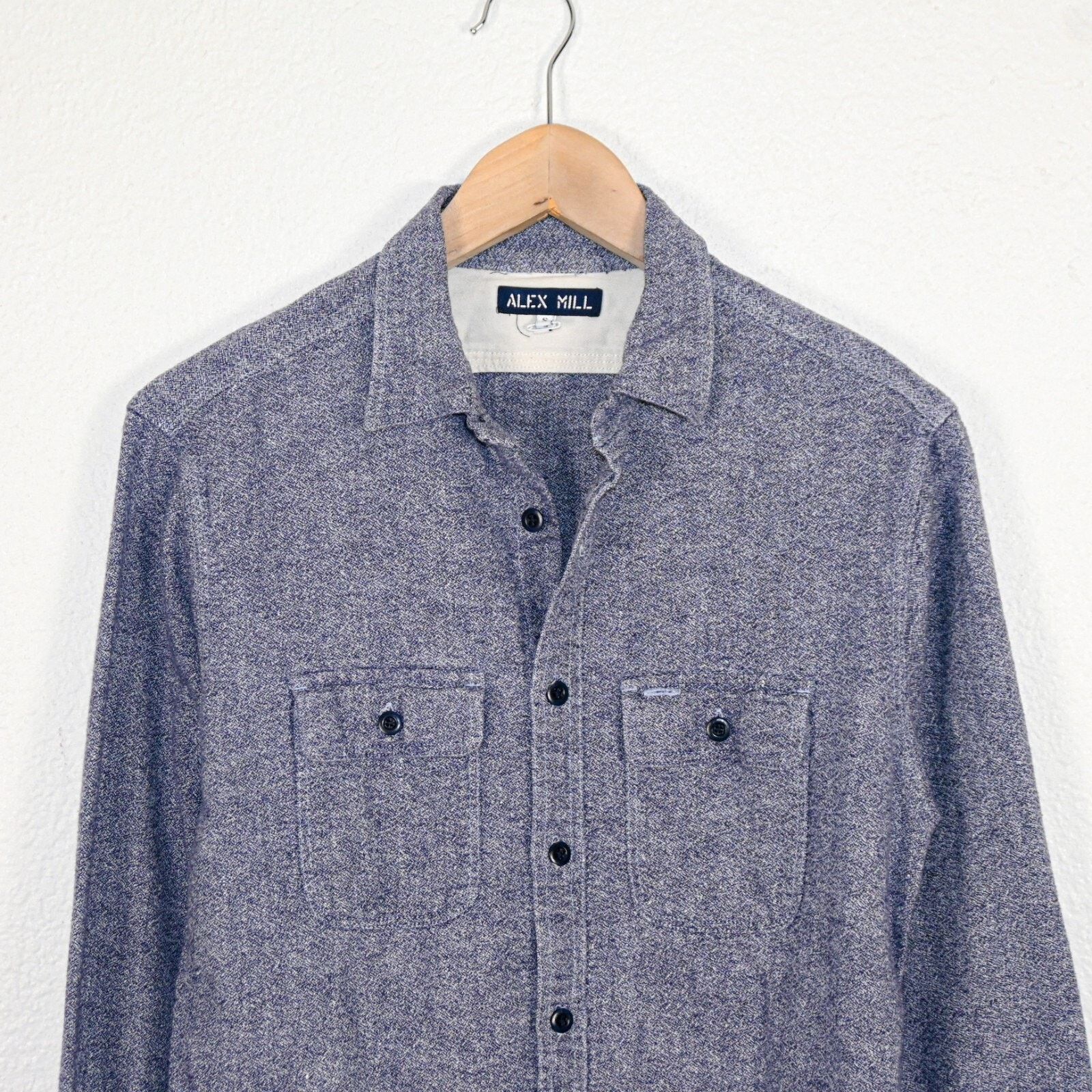 Alex Mill ALEX MILL Men's Caden Roadhouse Button up Shirt Navy Small Size US S / EU 44-46 / 1 - 2 Thumbnail