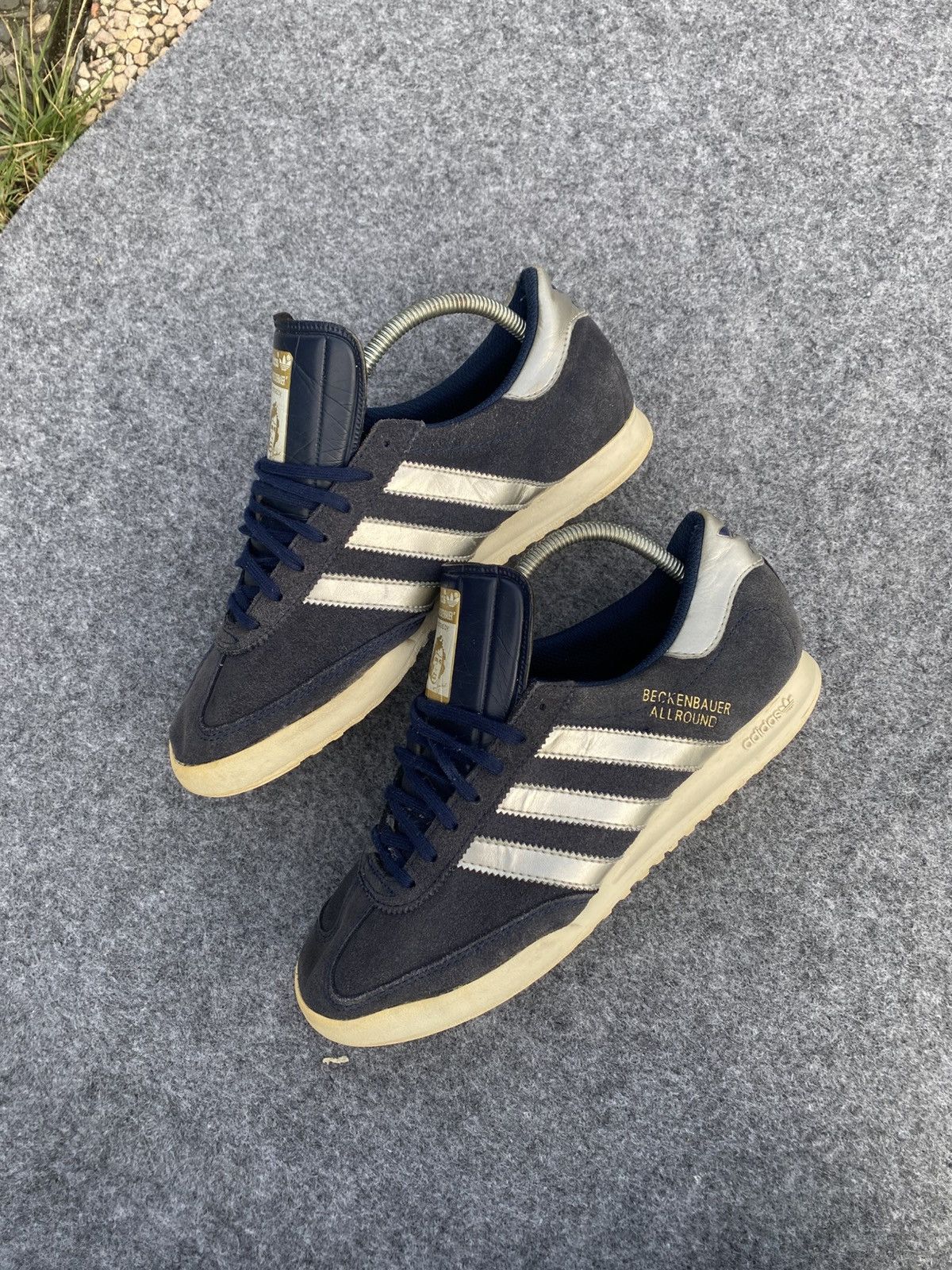 Adidas beckenbauer allrounder navy silver vintage