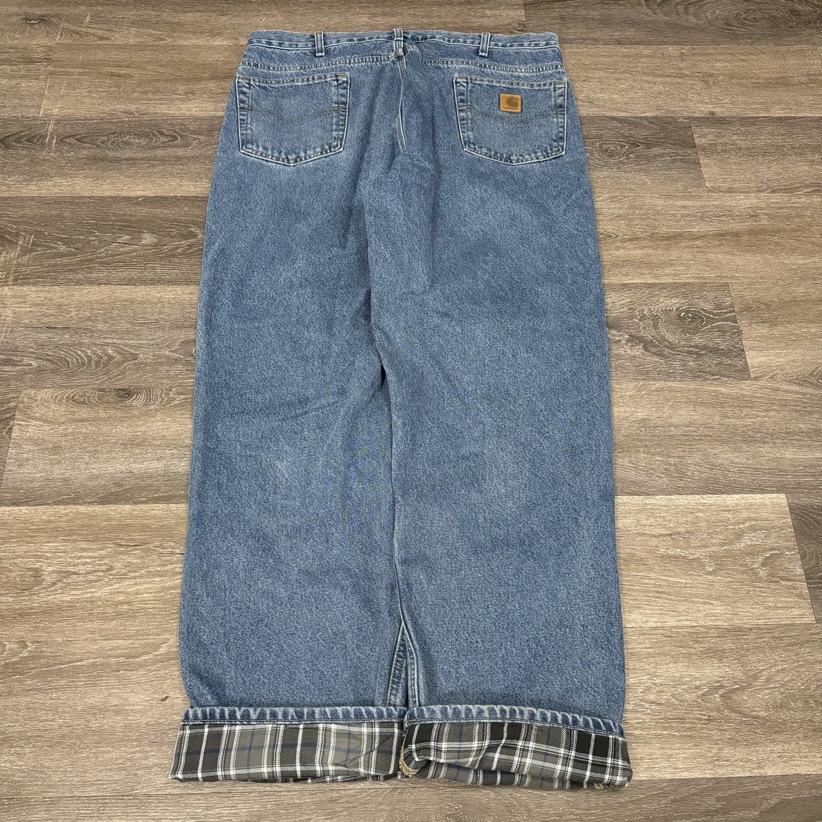 Carhartt × Vintage Vintage Y2K Carhartt blanket lined navy blue denim jeans Size US 38 / EU 54 - 2 Thumbnail