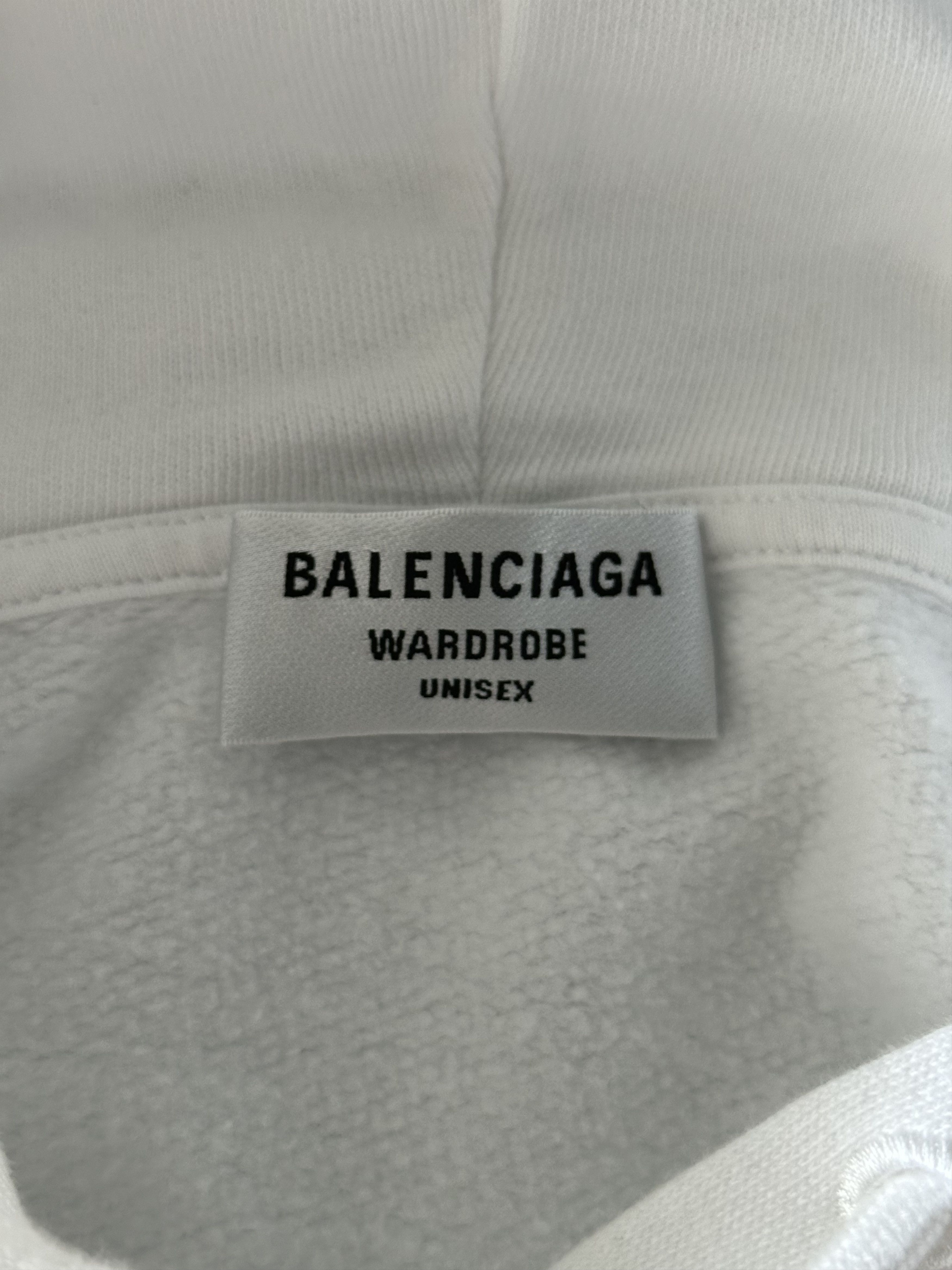 Balenciaga Balenciaga White & Black Pixel Logo Hoodie Size US L / EU 52-54 / 3 - 3 Thumbnail
