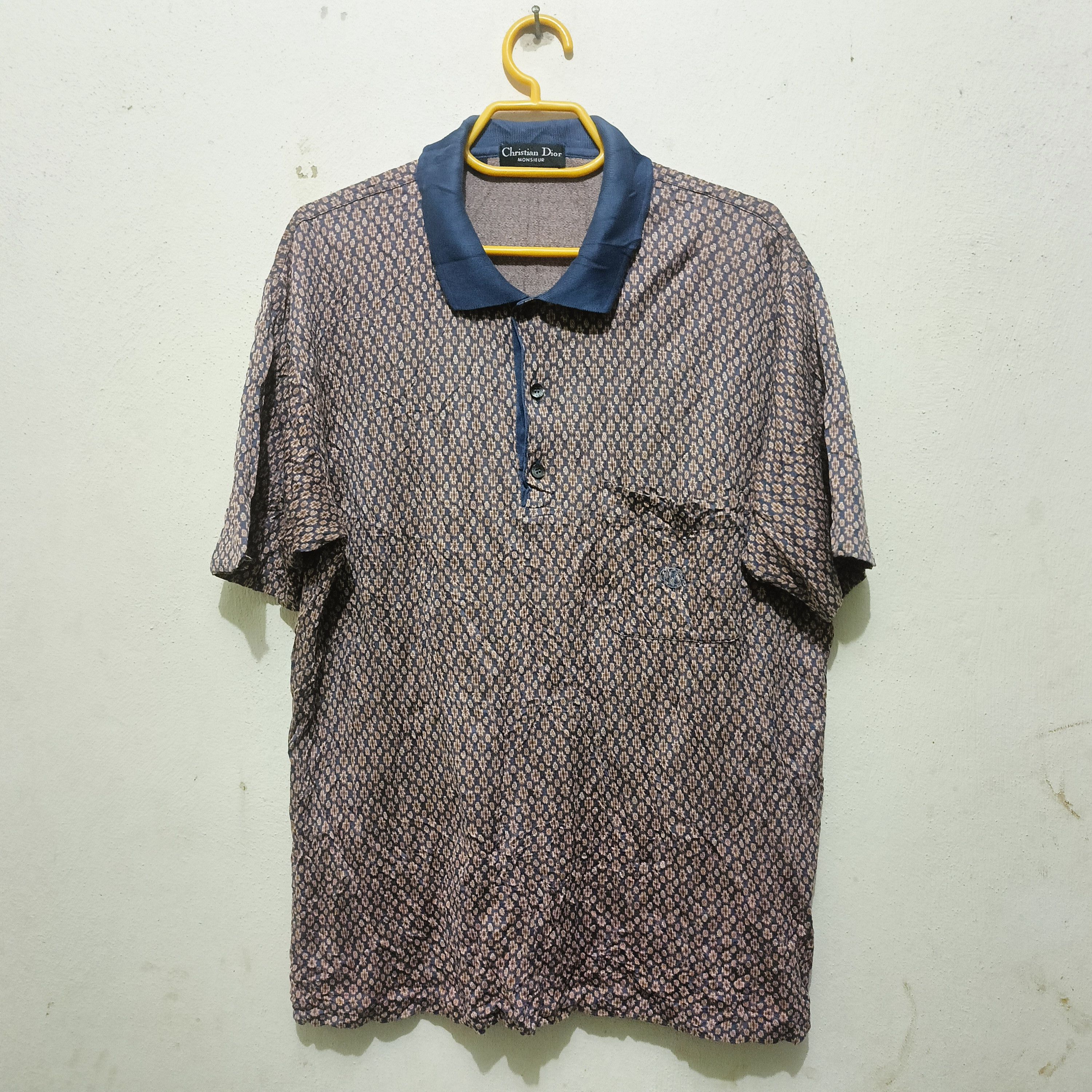 Christian Dior Monsieur Vintage Christian Dior Monsieur Polo Tee Single Pocket Size US L / EU 52-54 / 3 - 1 Thumbnail