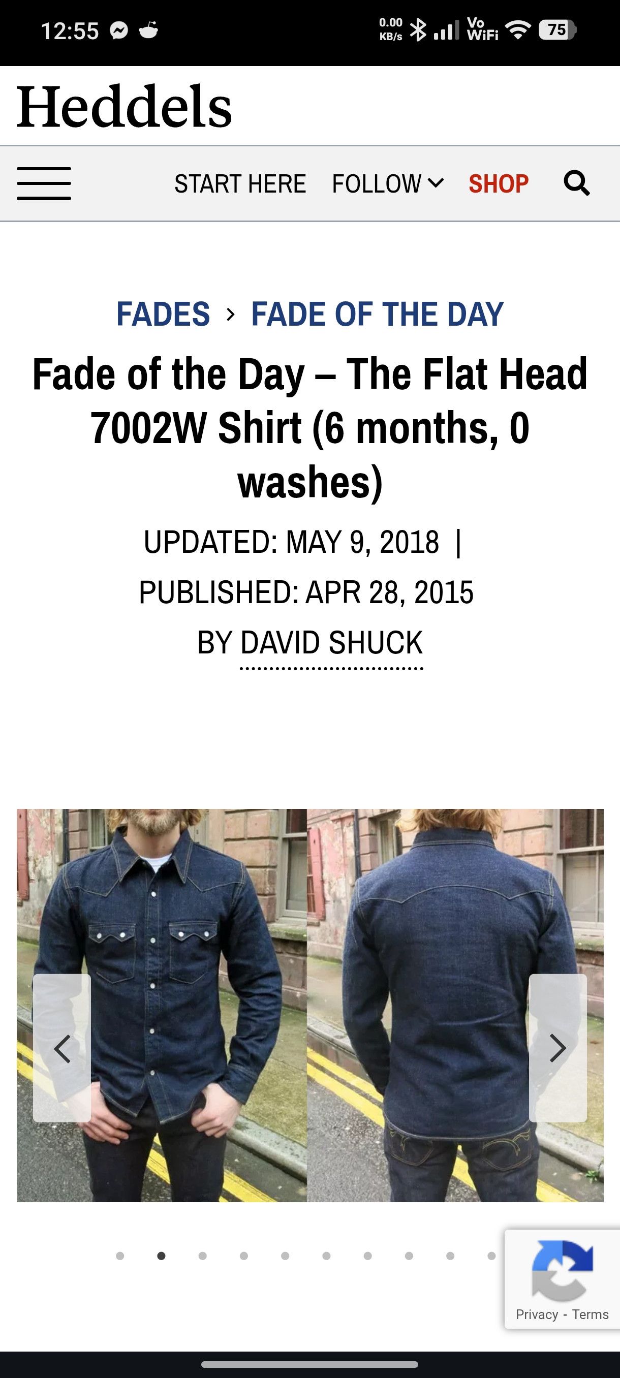 The Flat Head The flat head 7002W sawtooth western denim shirt 12oz Size US S / EU 44-46 / 1 - 20 Thumbnail