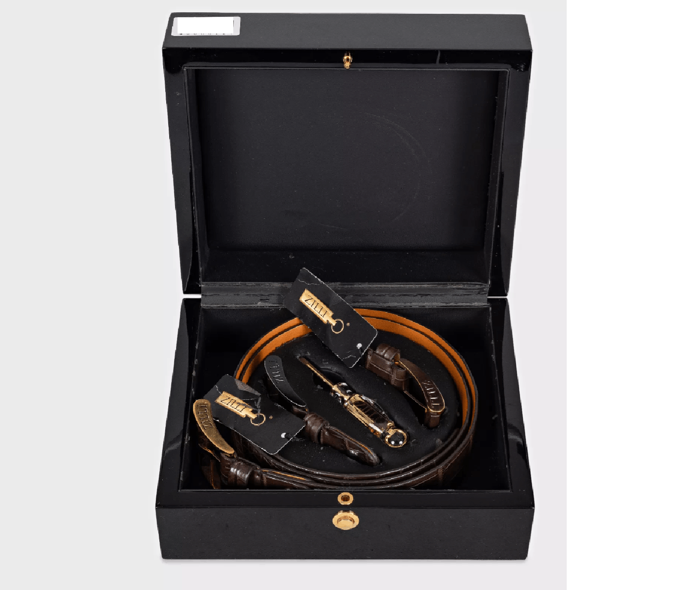 Zilli Zilli Crocodile Leather Belt with Interchangeable Buckles Size ONE SIZE - 4 Thumbnail