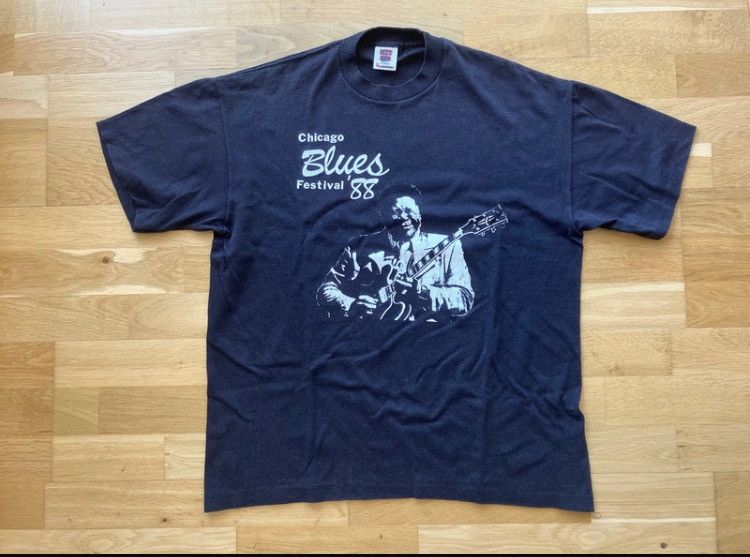 Vintage Chicago Blues Festival t shirt, 1988 — BB King Size US XL / EU 56 / 4 - 1 Thumbnail