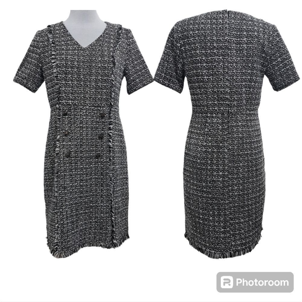Other Nanette Lepore Boucle Double Breasted Sheath Mini Dress Blac Size M / US 6-8 / IT 42-44 - 3 Thumbnail