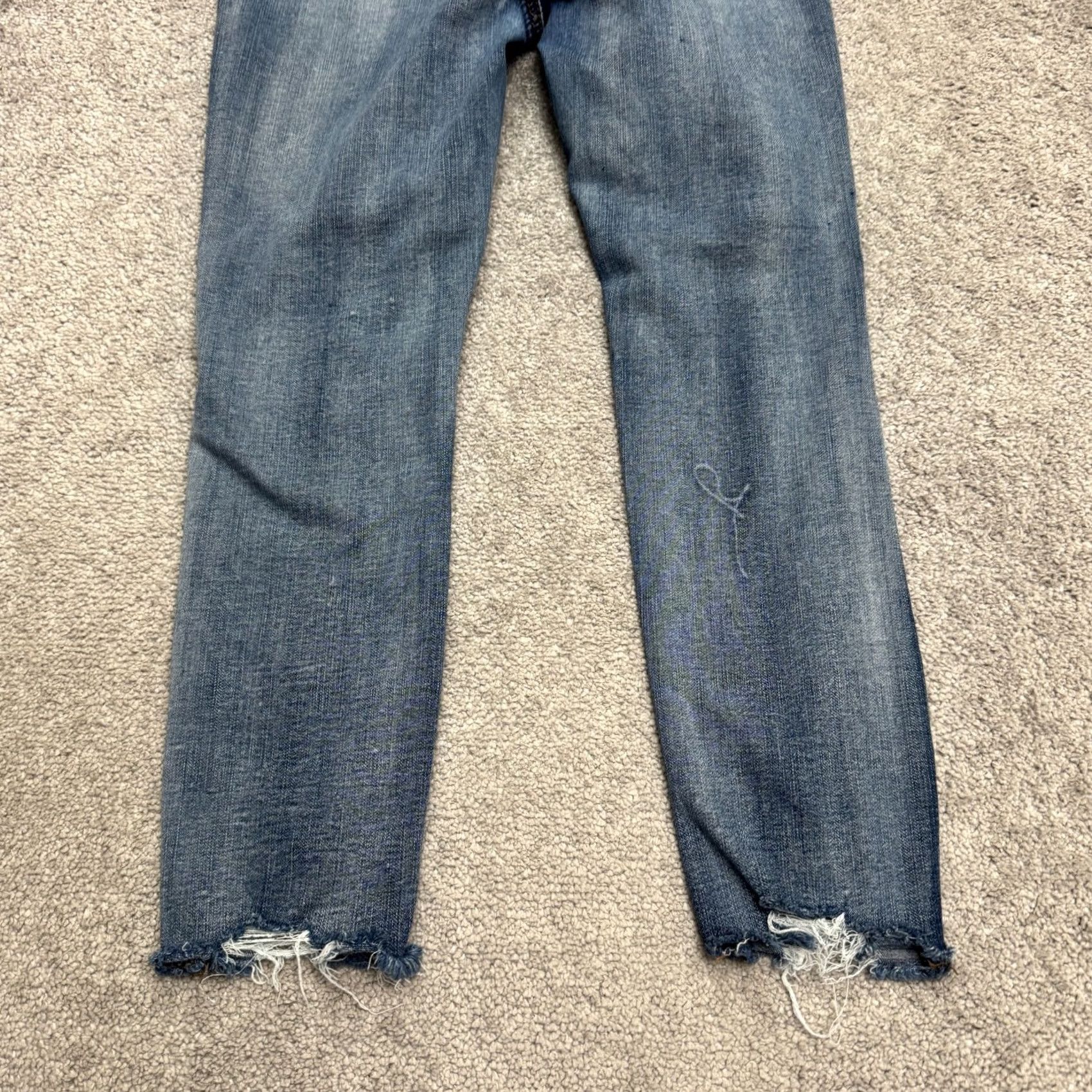 Vintage Telepatia Denim Jeans Women 27x24 High Rise Cropped Distressed Blue 5-Pocket City Streetwear Modern Casual Size 27" / US 4 / IT 40 - 5 Thumbnail