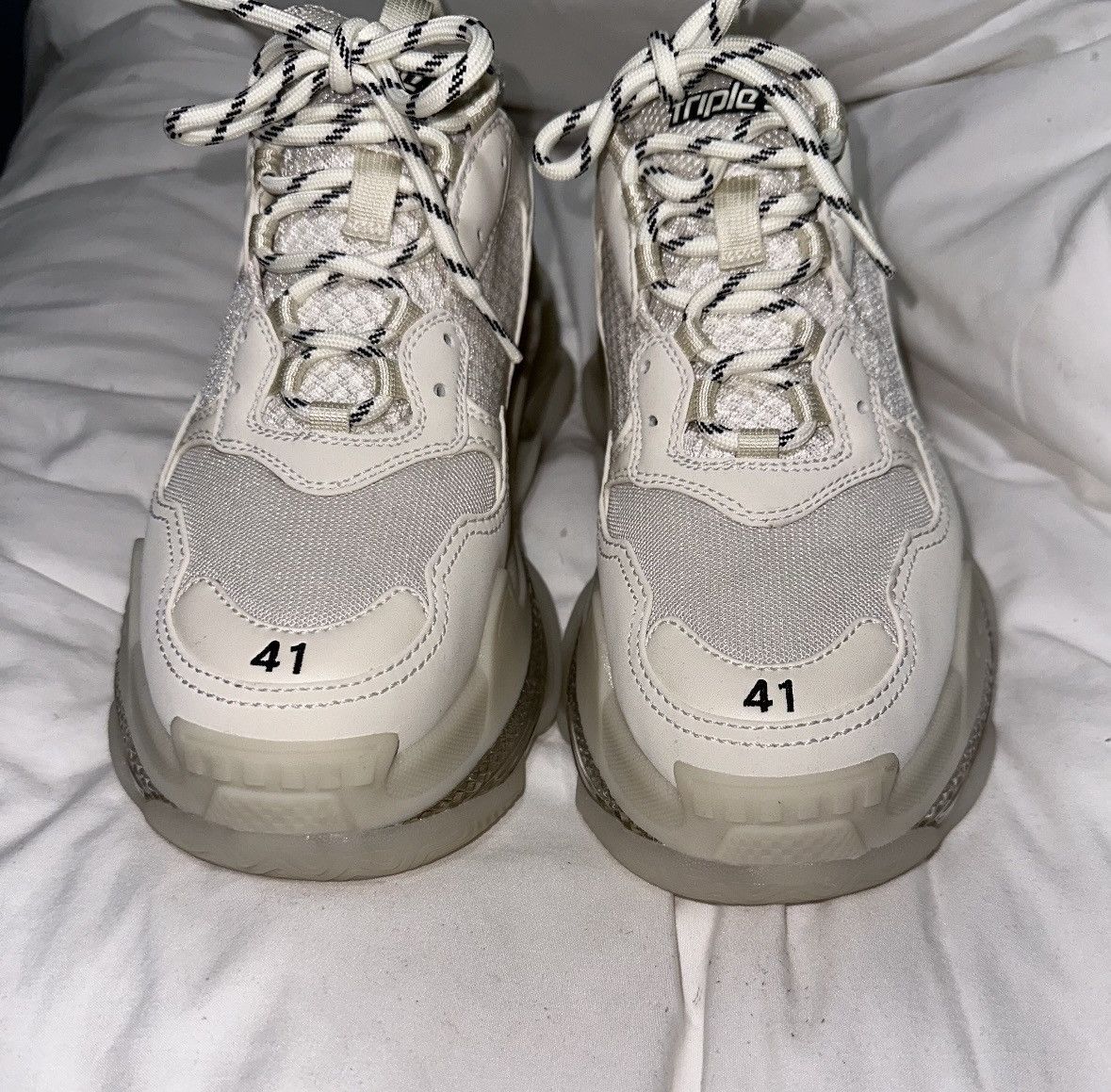 Balenciaga Balenciaga Triple S White Transparent Sole Size US 8.5 / EU 41-42 - 5 Thumbnail