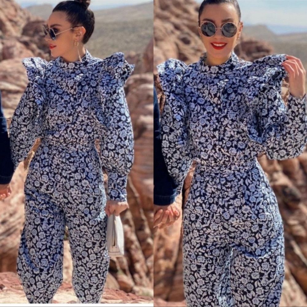 Zara 🦋Bloggers Favorite🦋 Zara Floral Jumpsuit Size M Size M / US 6-8 / IT 42-44 - 7 Thumbnail