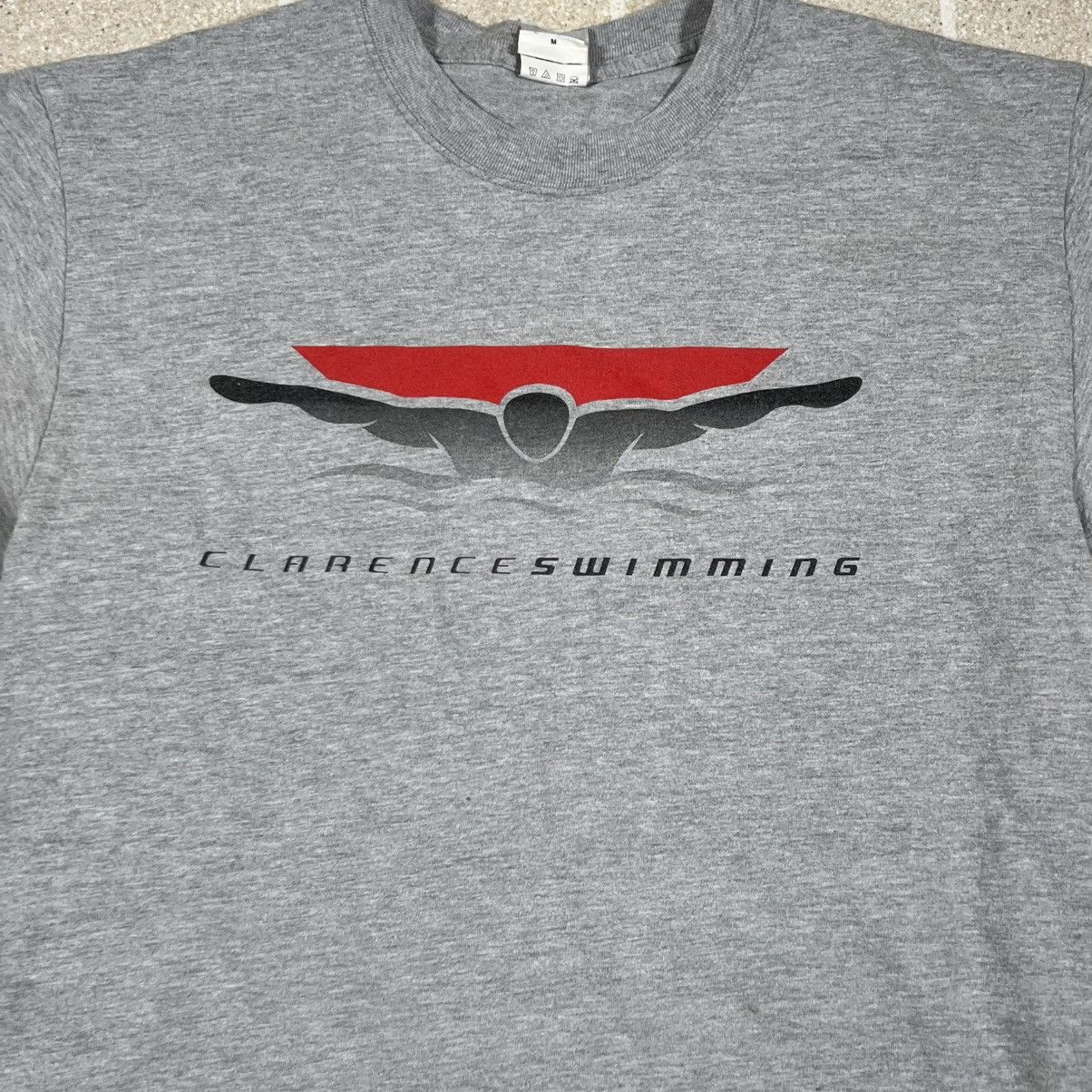 Hanes Vintage Y2K Heeather Grey Clarence Swimming Tshirt Size M Size US M / EU 48-50 / 2 - 2 Thumbnail