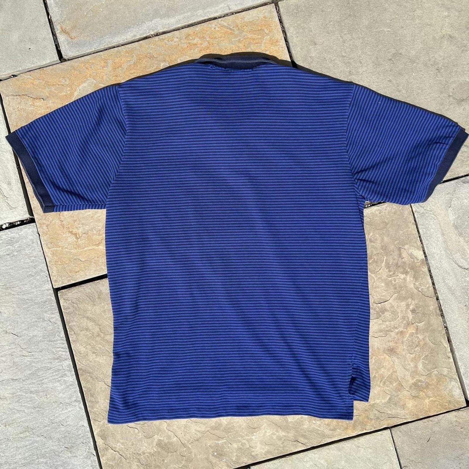 Polo Ralph Lauren Y2K Polo by Ralph Lauren Blue Navy Micro Stripe Pique Polo Size US L / EU 52-54 / 3 - 4 Thumbnail