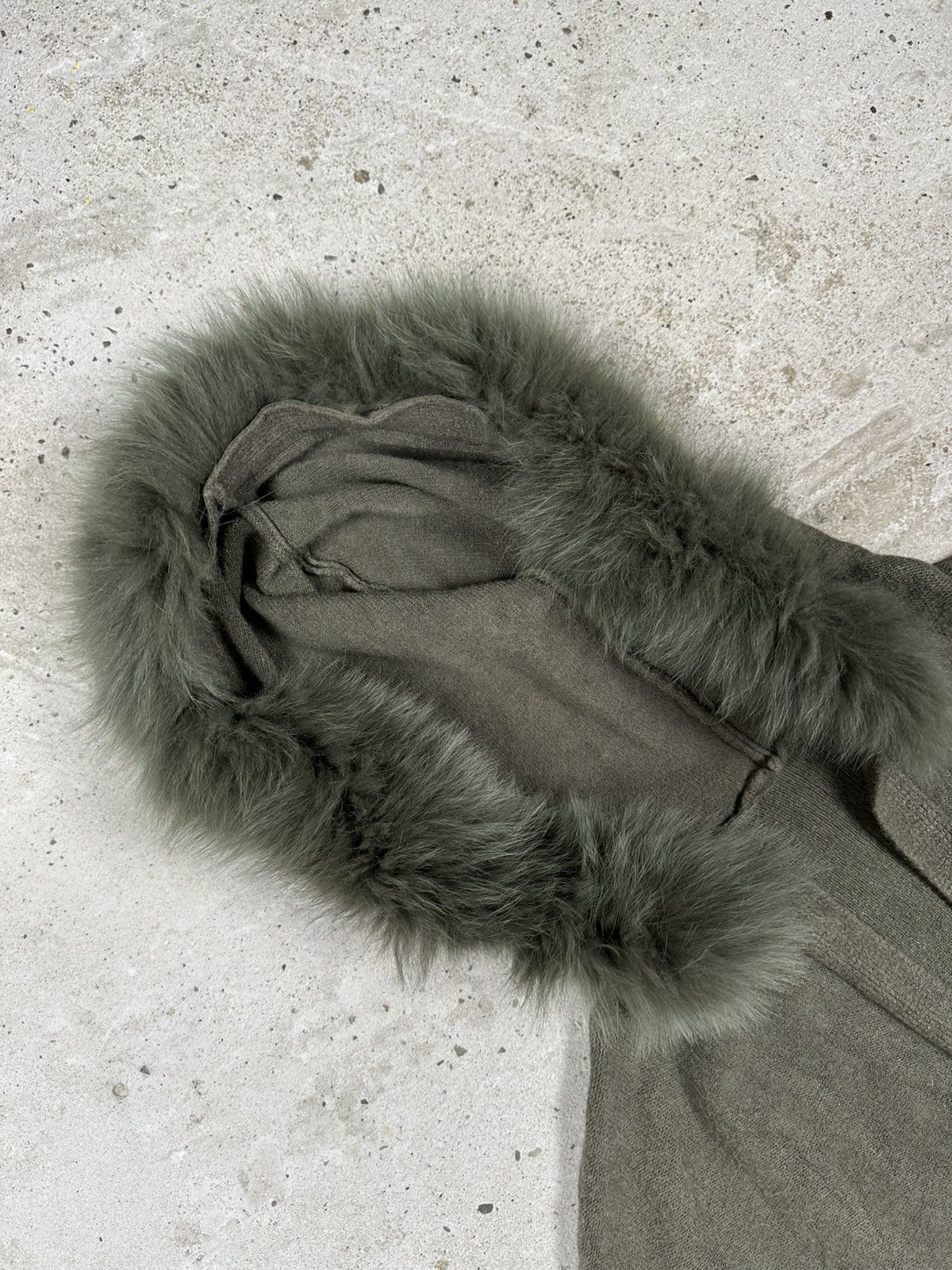 If Six Was Nine × Japanese Brand × Le Grande Bleu (L.G.B.) Vintage Y2K Faux Fur Viscose Hooded Cardigan Sweater Size US L / EU 52-54 / 3 - 6 Thumbnail