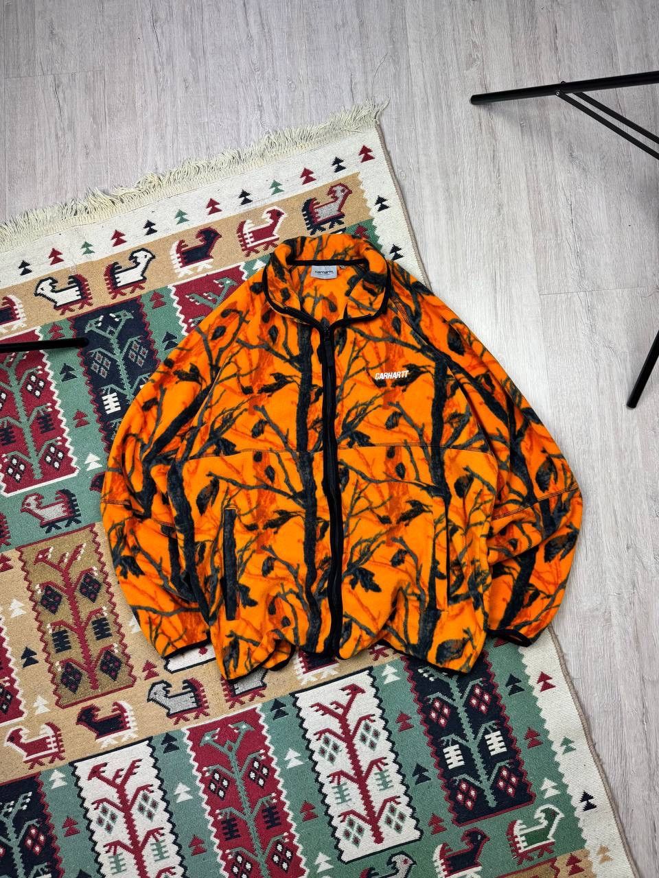Carhartt × Japanese Brand RARE Carhartt Real Tree Fleece Y2K Orange Suits Size 34R - 16 Thumbnail