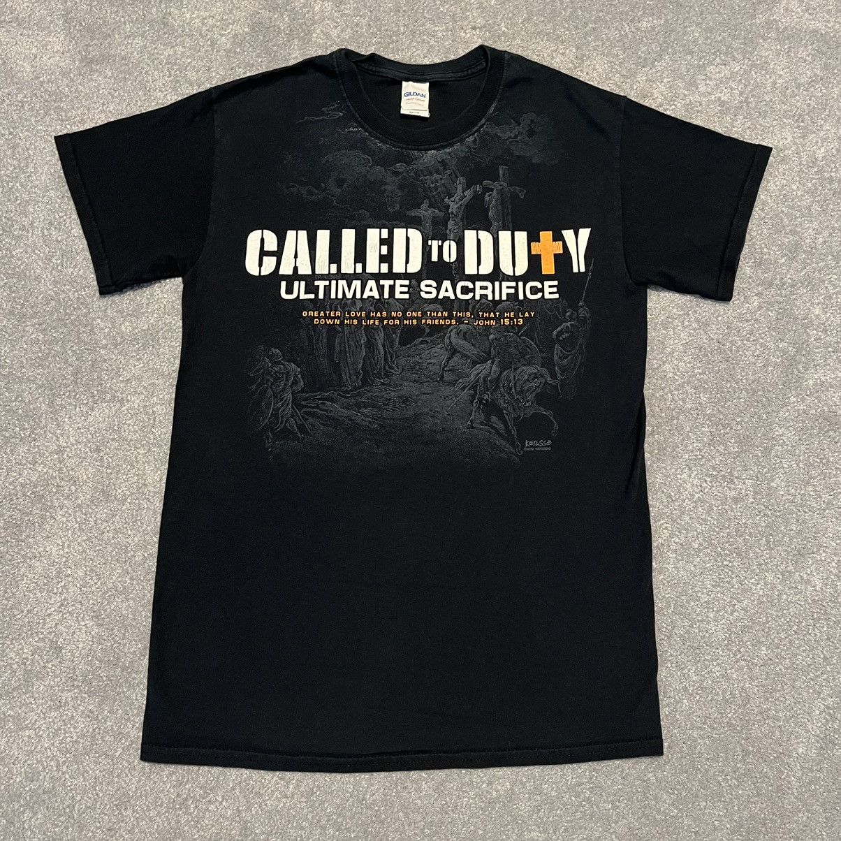 Vintage Vintage Y2K Call of Duty Ultimate Sacrifice Jesus Parody Tee Size US S / EU 44-46 / 1 - 2 Thumbnail