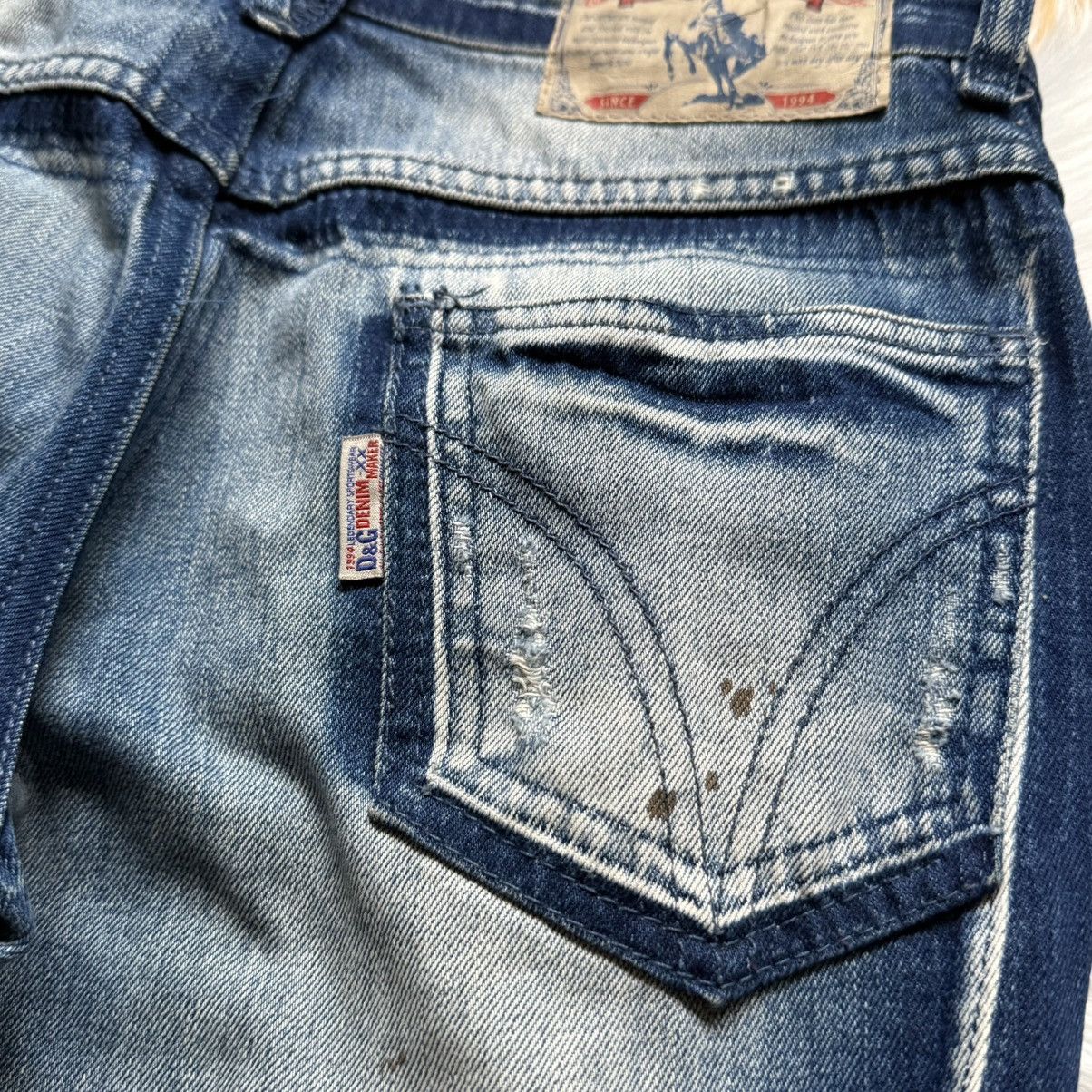 Dolce & Gabbana 📌 Vintage Dolce&Gabbana Archive 00s Y2K Distressed Jeans Size 26" / US 2 / IT 38 - 17 Thumbnail