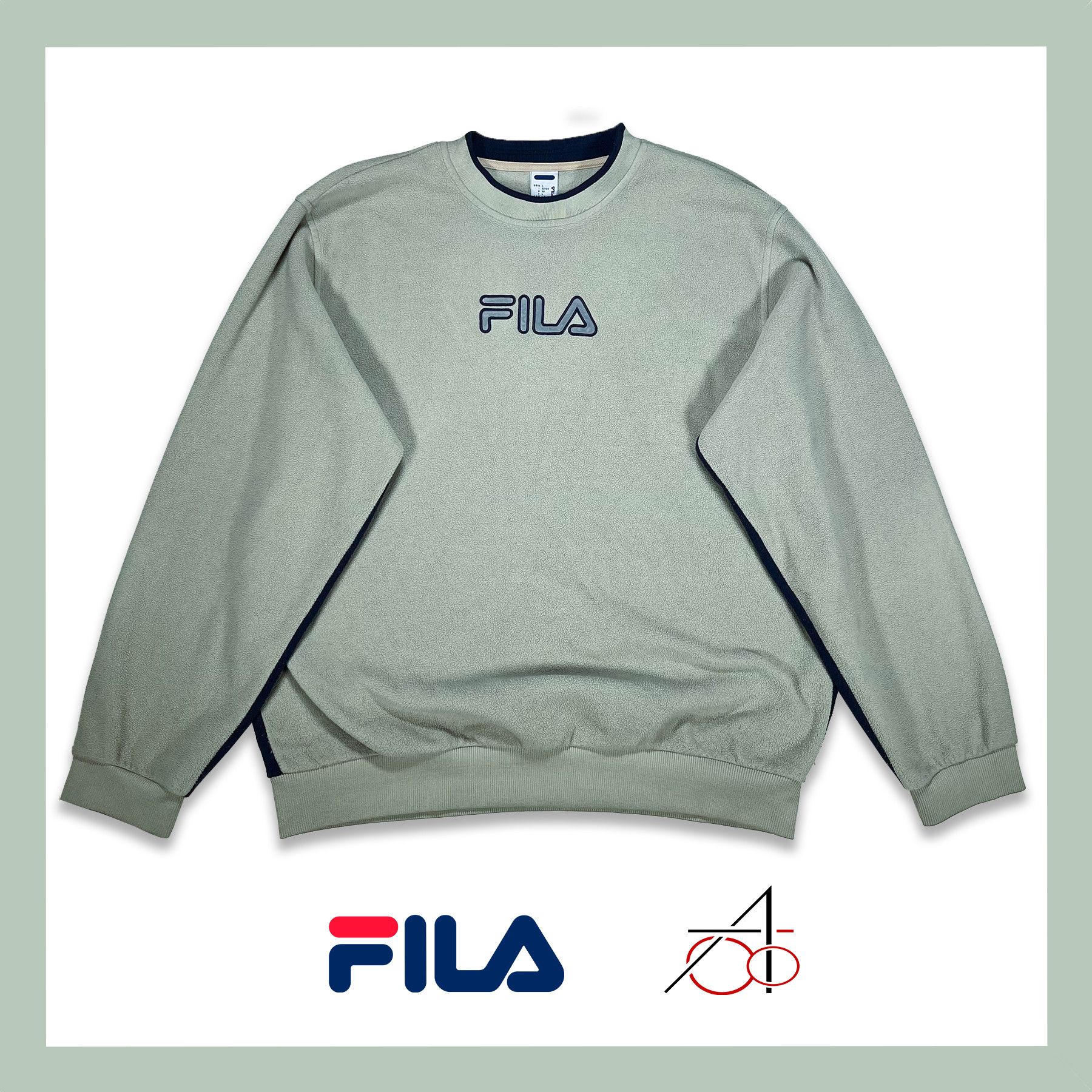 Fila Fila Vintage Fleece Sweatshirt, Reflective Logo • L size Size US L / EU 52-54 / 3 - 1 Thumbnail