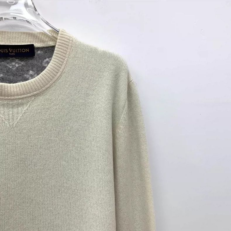 Louis Vuitton Louis Vuitton Beige Logo Knitted Long Sleeve Sweater -2505 Size US S / EU 44-46 / 1 - 3 Thumbnail