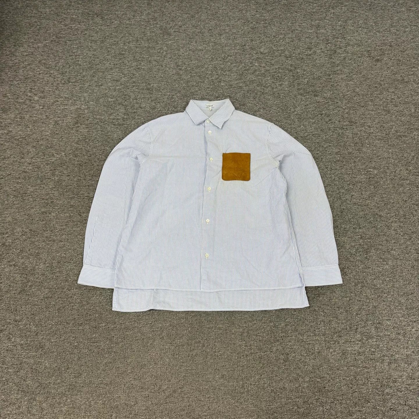Loewe Loewe Leather Pocket Embossed Logo Stripe Shirt Size US M / EU 48-50 / 2 - 1 Thumbnail