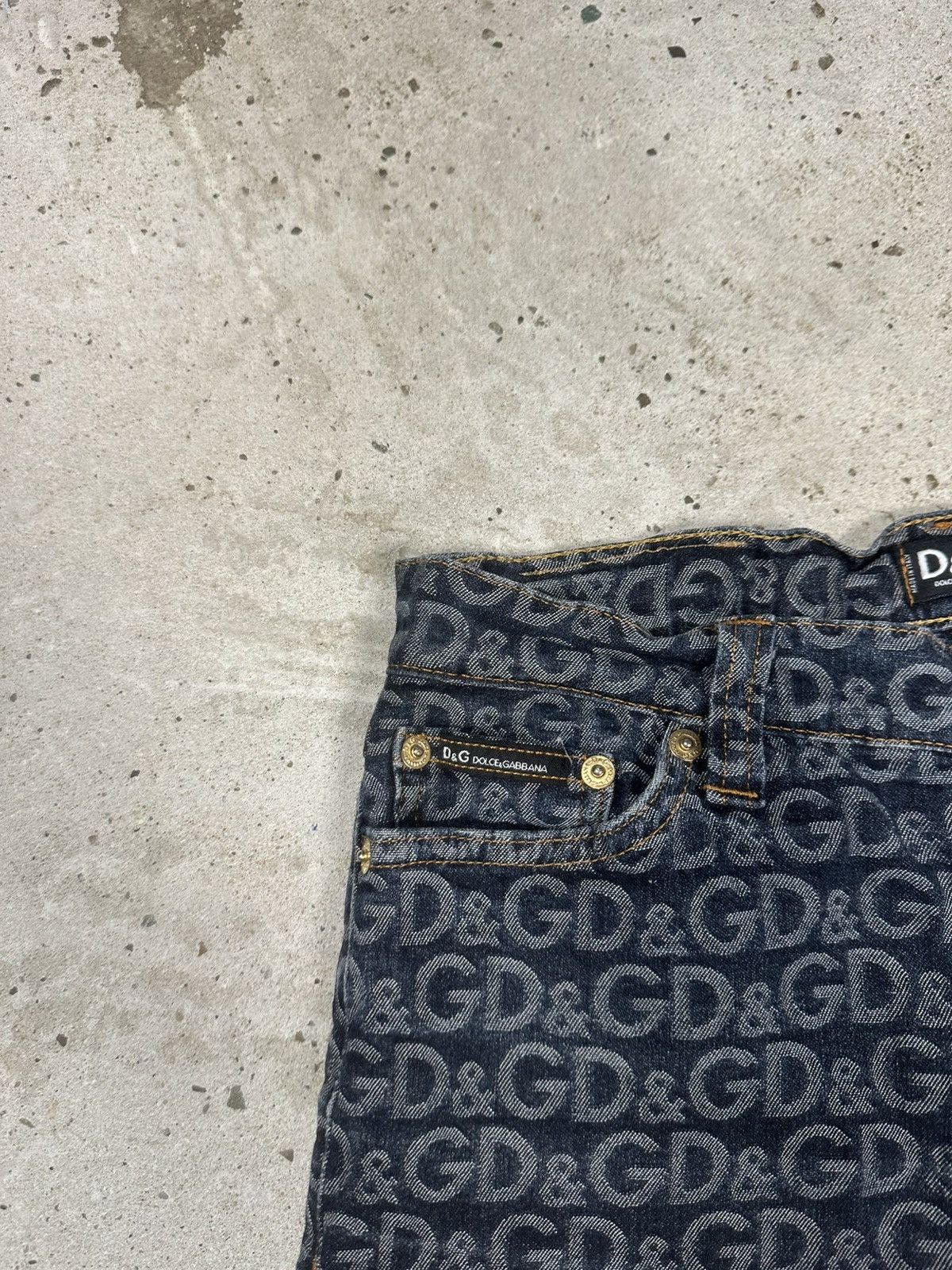 Dolce & Gabbana 2001 Dolce & Gabbana Monogram DG Jeans Denim Pants Size 29" - 9 Thumbnail