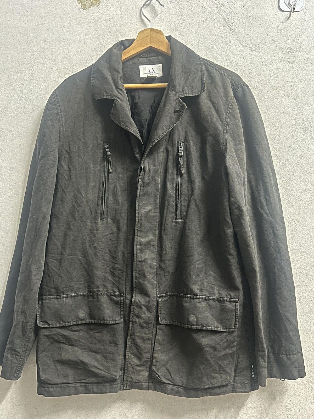 Armani Exchange × Vintage Armani Exchange jacket button up faded Size US M / EU 48-50 / 2 - 1 Thumbnail