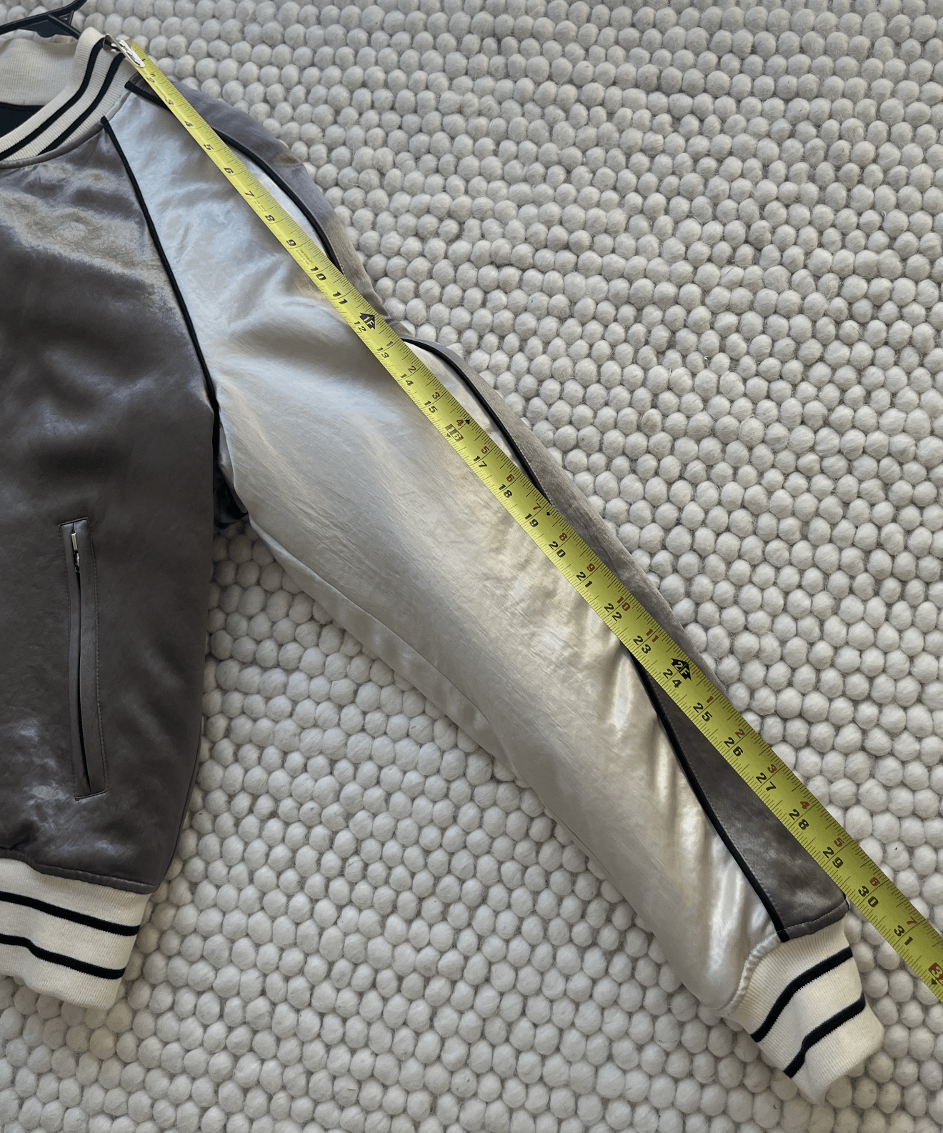 Amiri AMIRI PF22 Satin Souvenir Jacket – Silver/Ivory Size US M / EU 48-50 / 2 - 15 Thumbnail