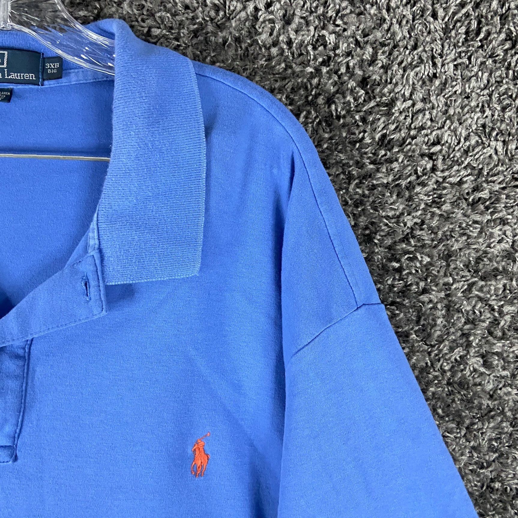Polo Ralph Lauren Polo Ralph Lauren Polo Blue Polo Shirt 3XB Men's Short Sleeve Blue Big & Tall Size US XXL / EU 58 / 5 - 5 Thumbnail