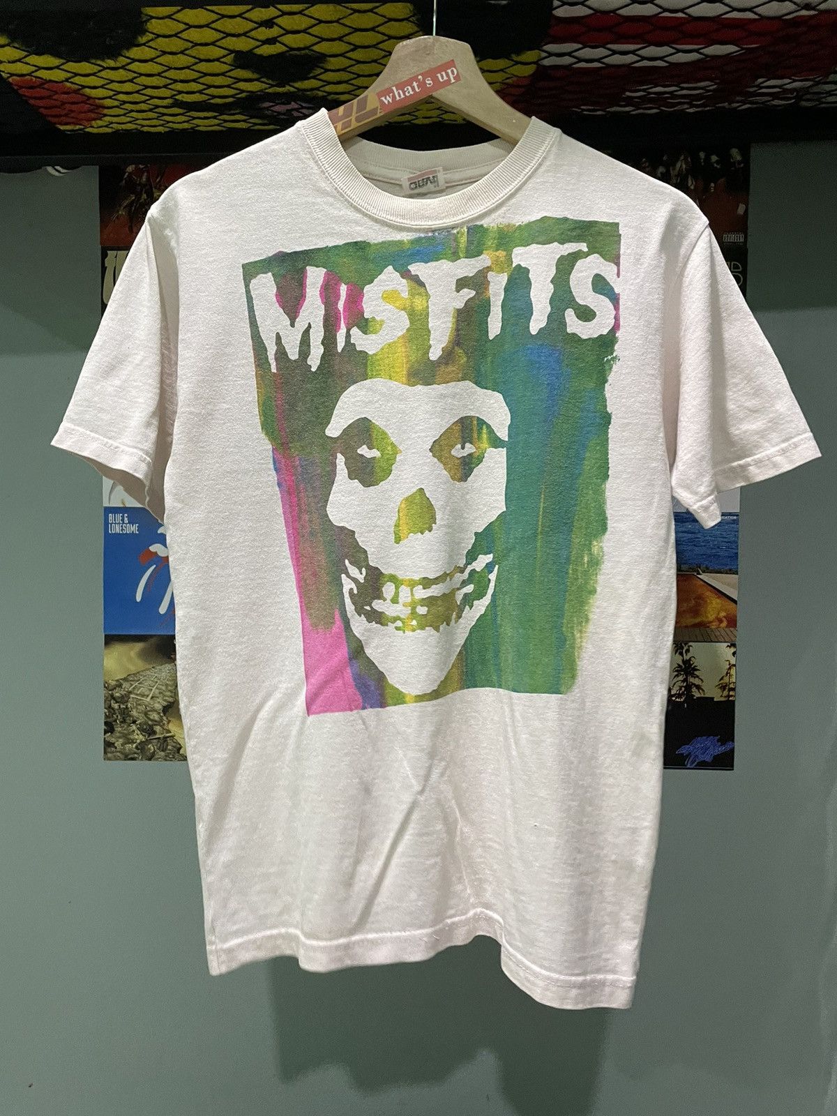 Image of Band Tees x Misfits Vintage Misfits Band Tee in Soft Pink, Men's (Size Small)