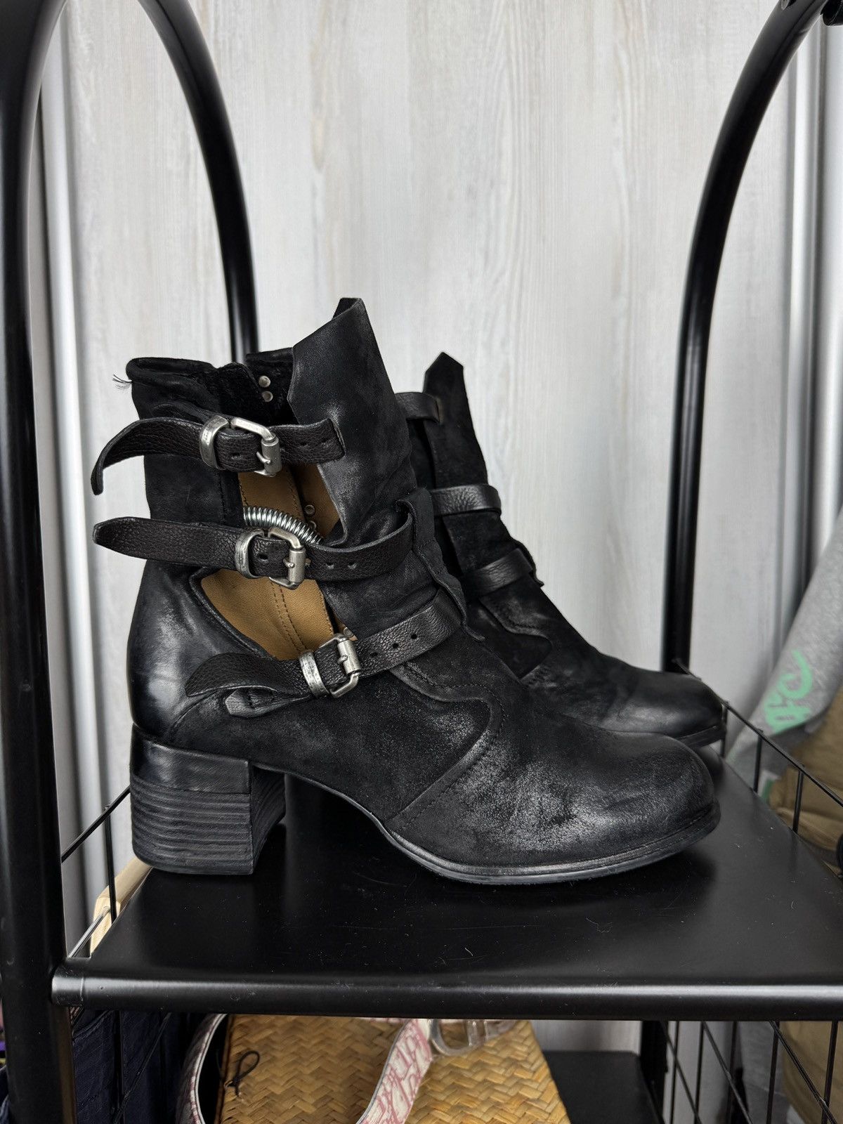 A.S.98 A.S.98 AirStep Women's Leather Ankle Boots Zipper Biker 40 Size US 10 / IT 40 - 1 Thumbnail