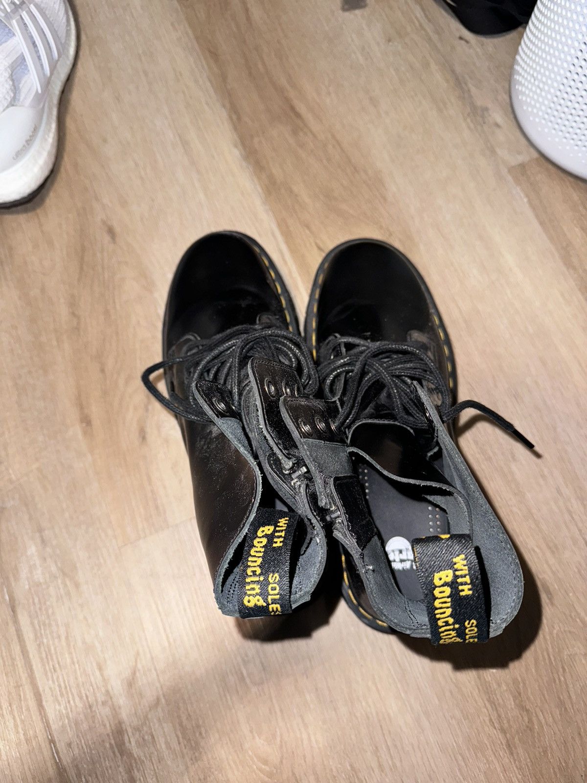Dr. Martens Dr. Martens Black Polished Jadon Platform Boots Size US 11 / EU 44 - 4 Thumbnail