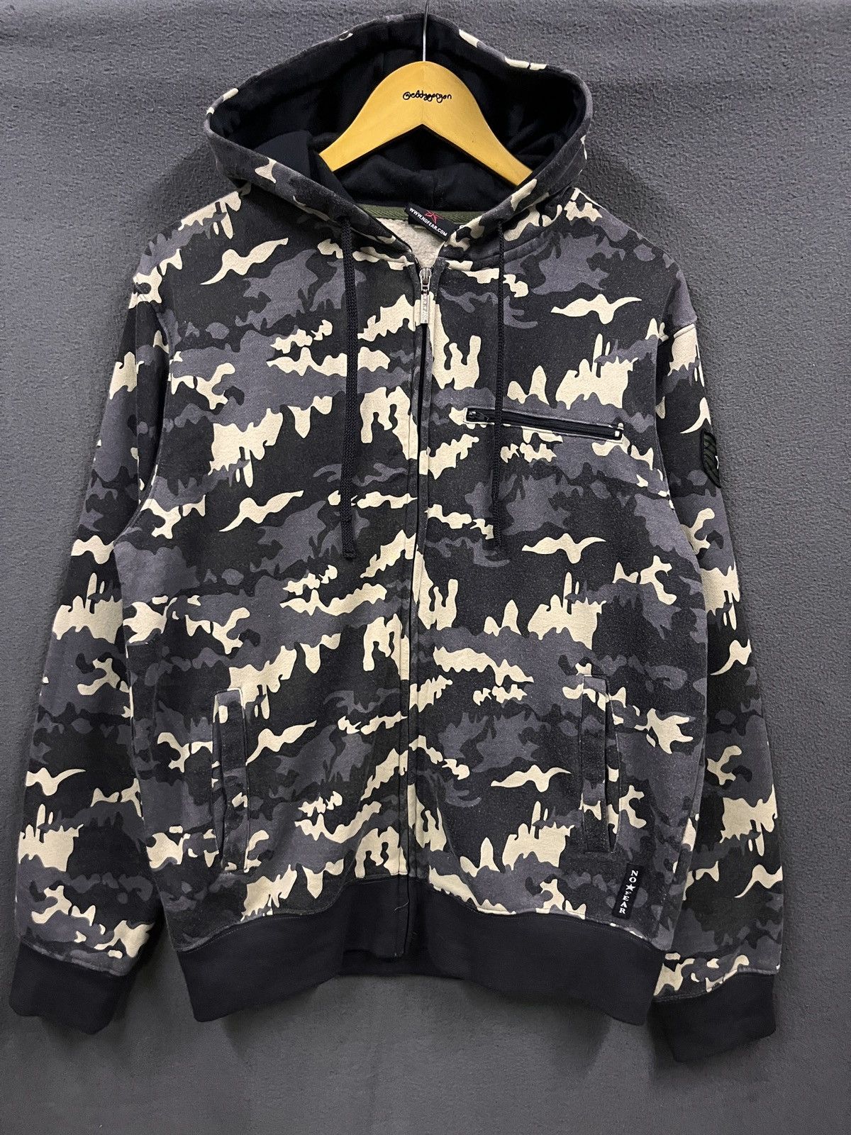 No Fear × Playboi Carti VINTAGE NO FEAR ARMY CAMO HOODIE Size US M / EU 48-50 / 2 - 4 Thumbnail