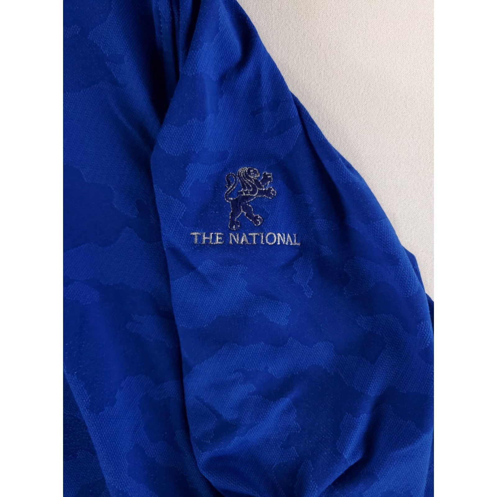 Peter Millar Peter Millar Perth 1/4 Zip Performance Camo Pullover Golf Blue Mens XXL Size US XXL / EU 58 / 5 - 2 Thumbnail