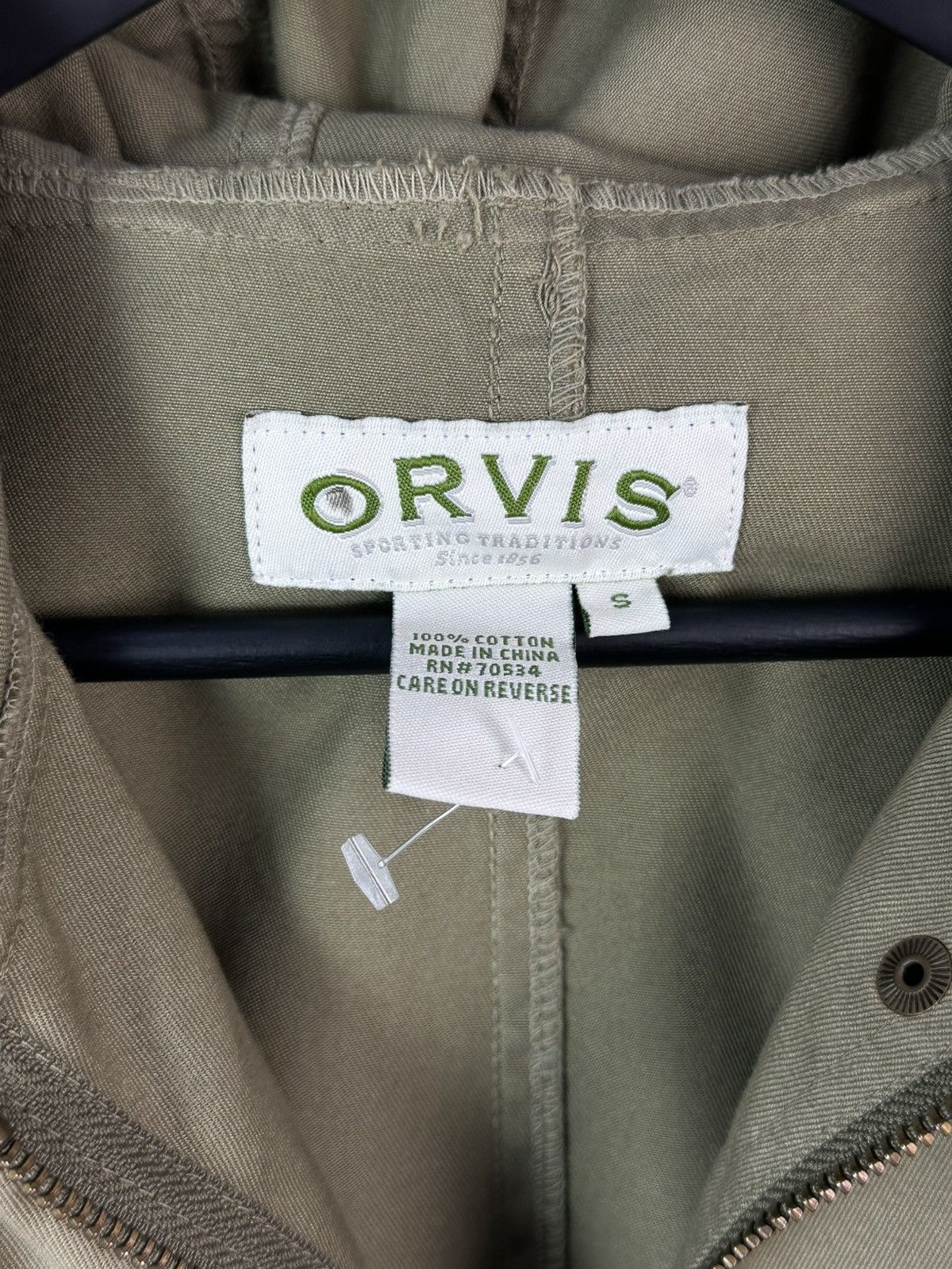 Orvis Vintage Orvis Khaki Cotton Patch Pocket Light Hooded Jacket Size US M / EU 48-50 / 2 - 9 Thumbnail