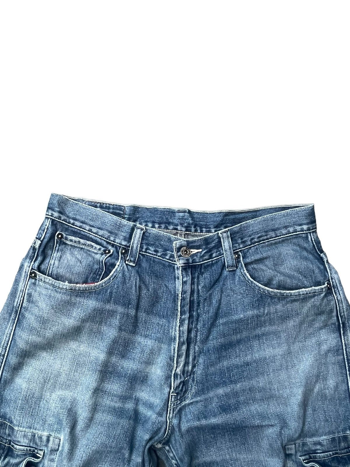 Levi's × Vintage Vintage 2003 Levis 503 e Side Pocket Distresed Denim Size US 34 / EU 50 - 4 Thumbnail
