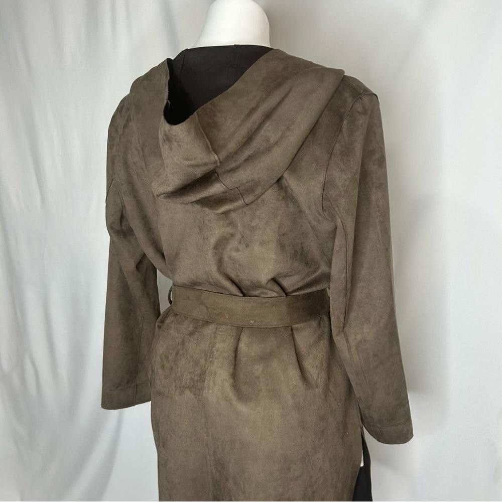 Zara Zara Basic Faux Suede Hooded Jacket w/ Matching Belt, Med Size M / US 6-8 / IT 42-44 - 7 Thumbnail